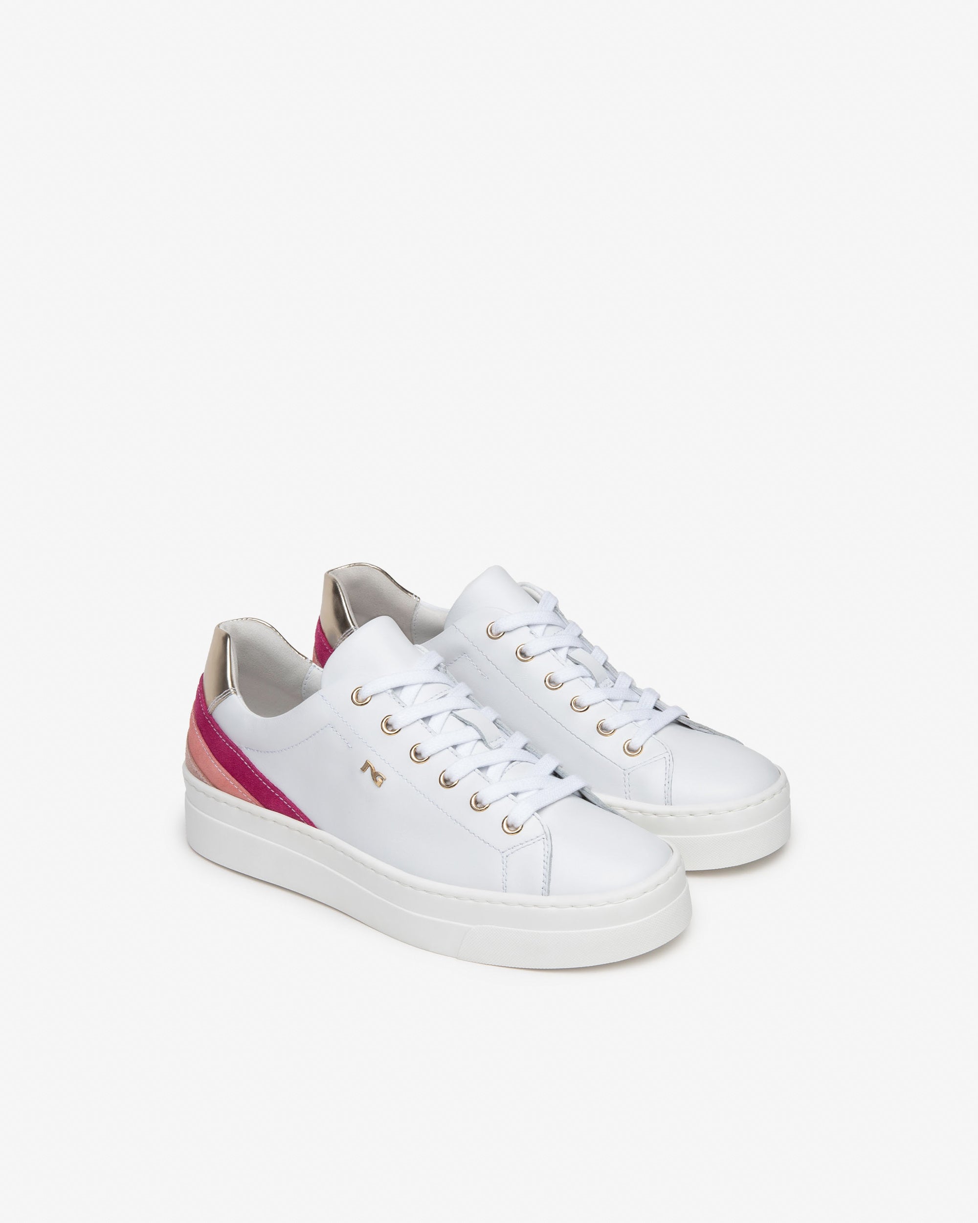 Nero Giardini Sneakers baskets cuir femme blanc