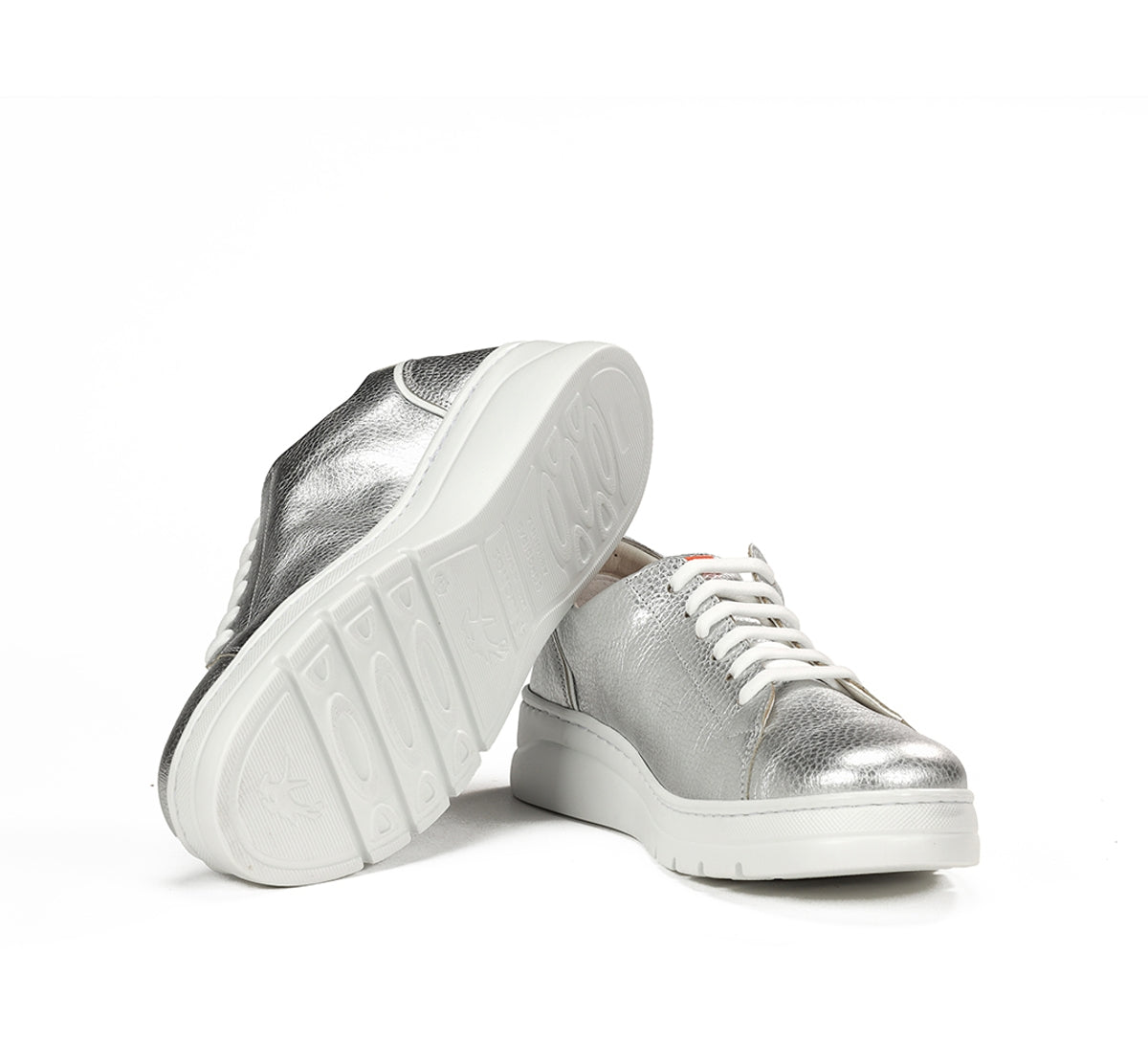 Fluchos Pompas F1917 baskets femme argent cuir