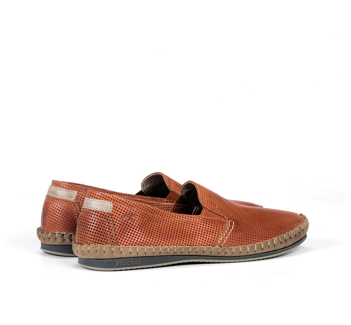 Fluchos Bahamas 8674 slip on orange homme 42 sans lacets