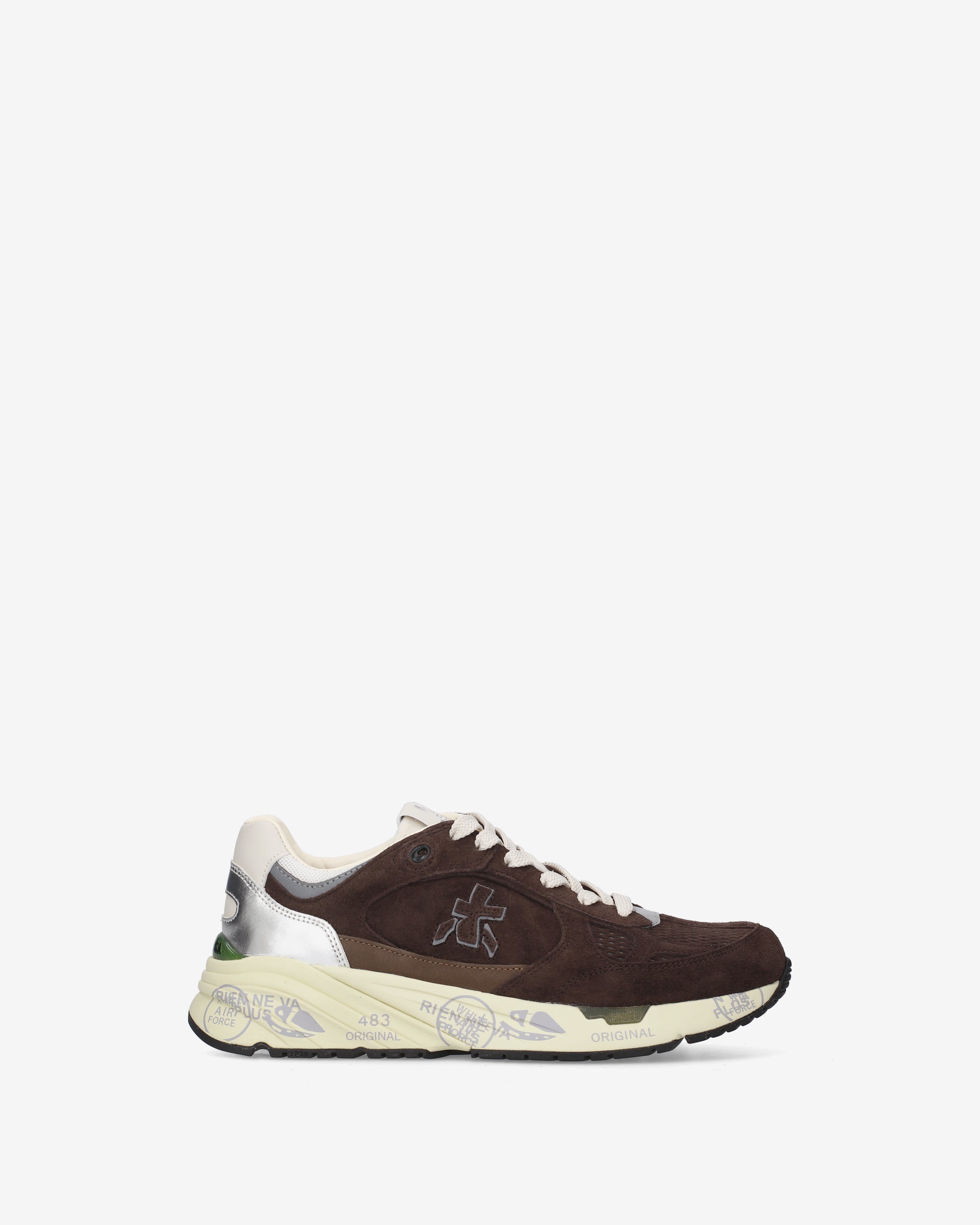 Premiata Mased 8596 baskets cuir marron femme