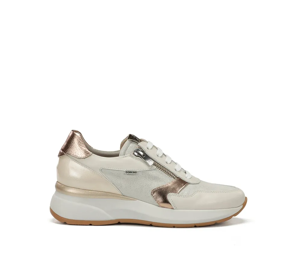 Dorking Flix D9673 baskets blanc femme cuir