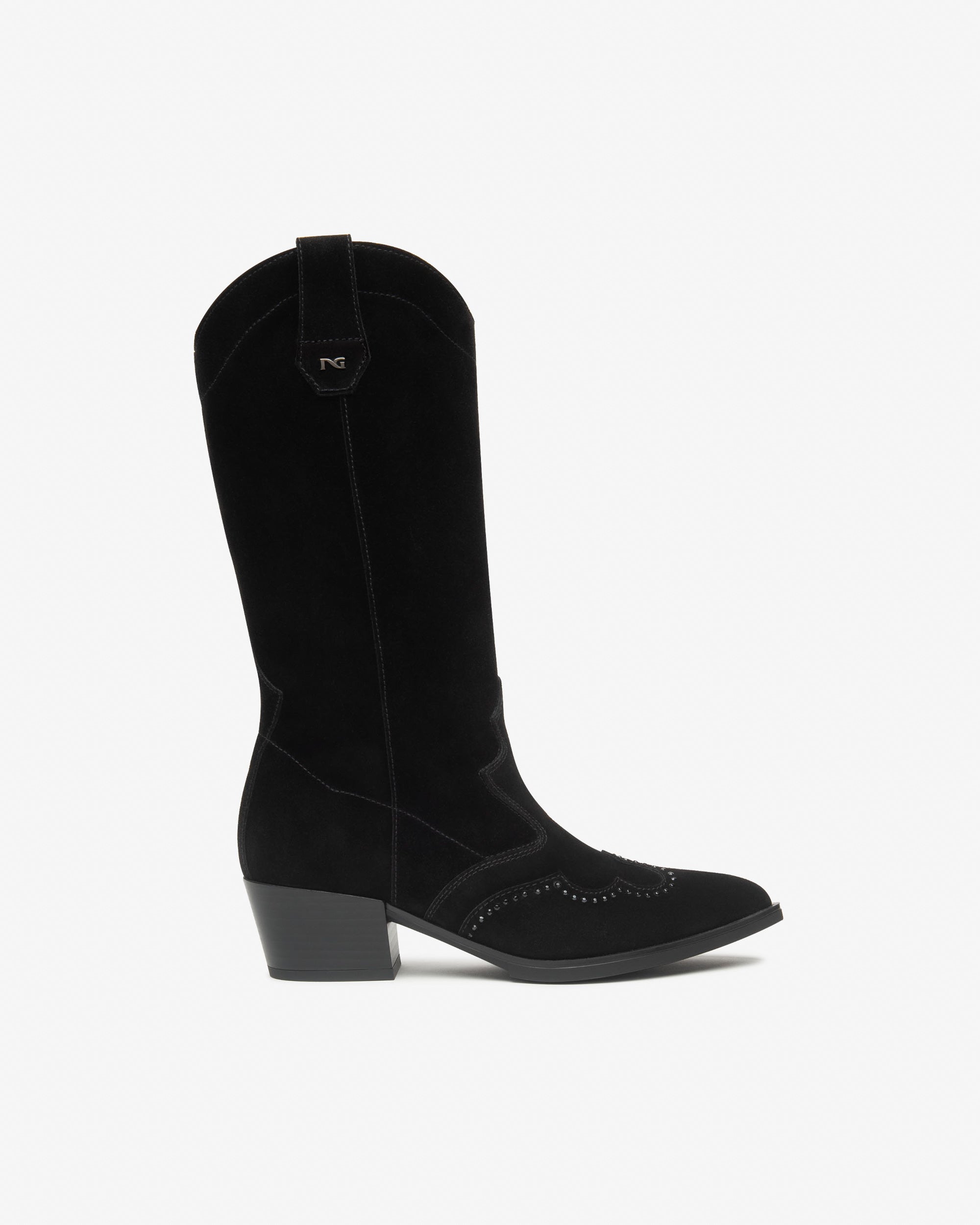 Nero Giardini Boots santiags daim femme talon 50 mm