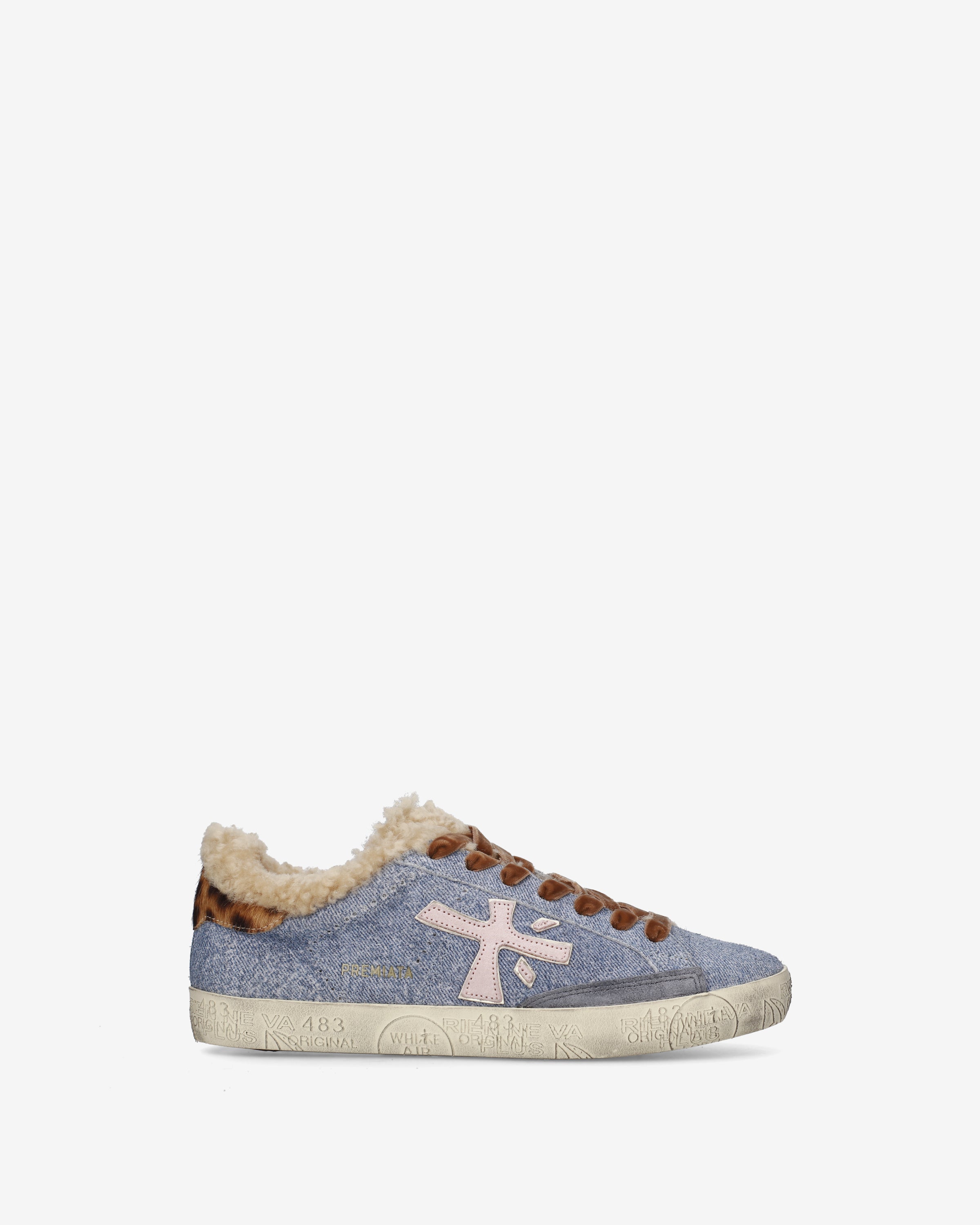 Premiata Stevend 8698m baskets jean bleu clair