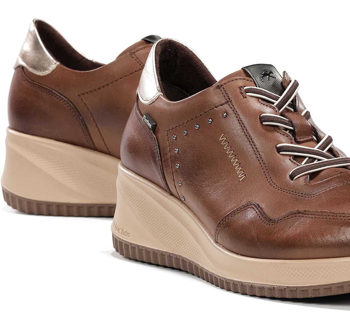 Fluchos Novax F2545 baskets marron femme compensées
