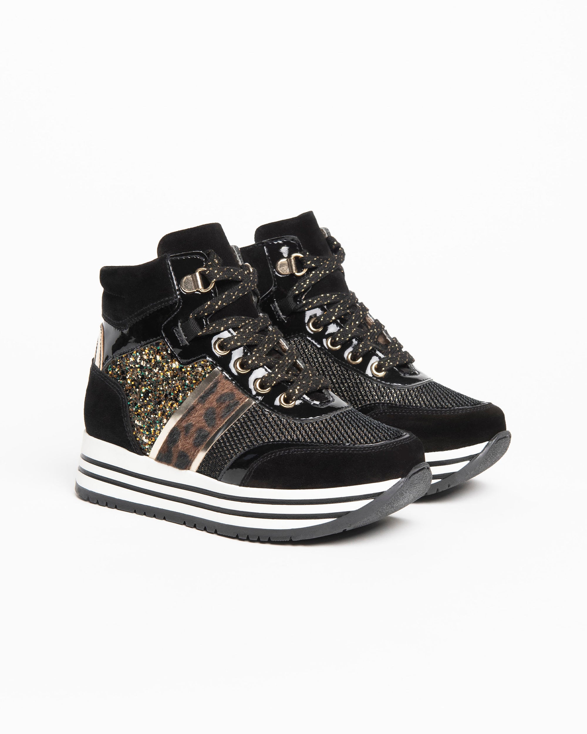 Nero Giardini Sneakers daim fille montantes paillettes