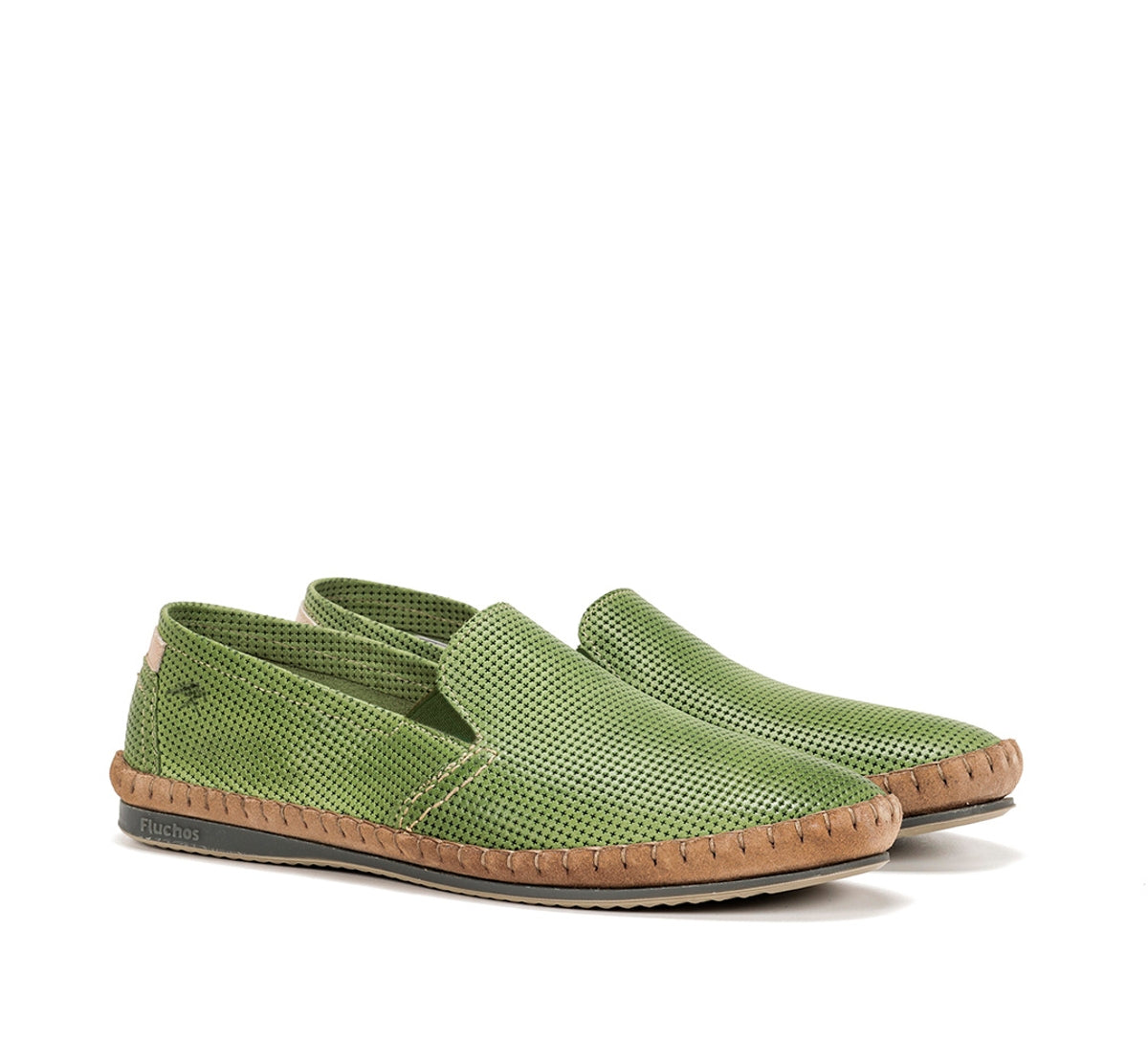 Fluchos Slip On Bahamas 8674 mocassins vert homme cuir