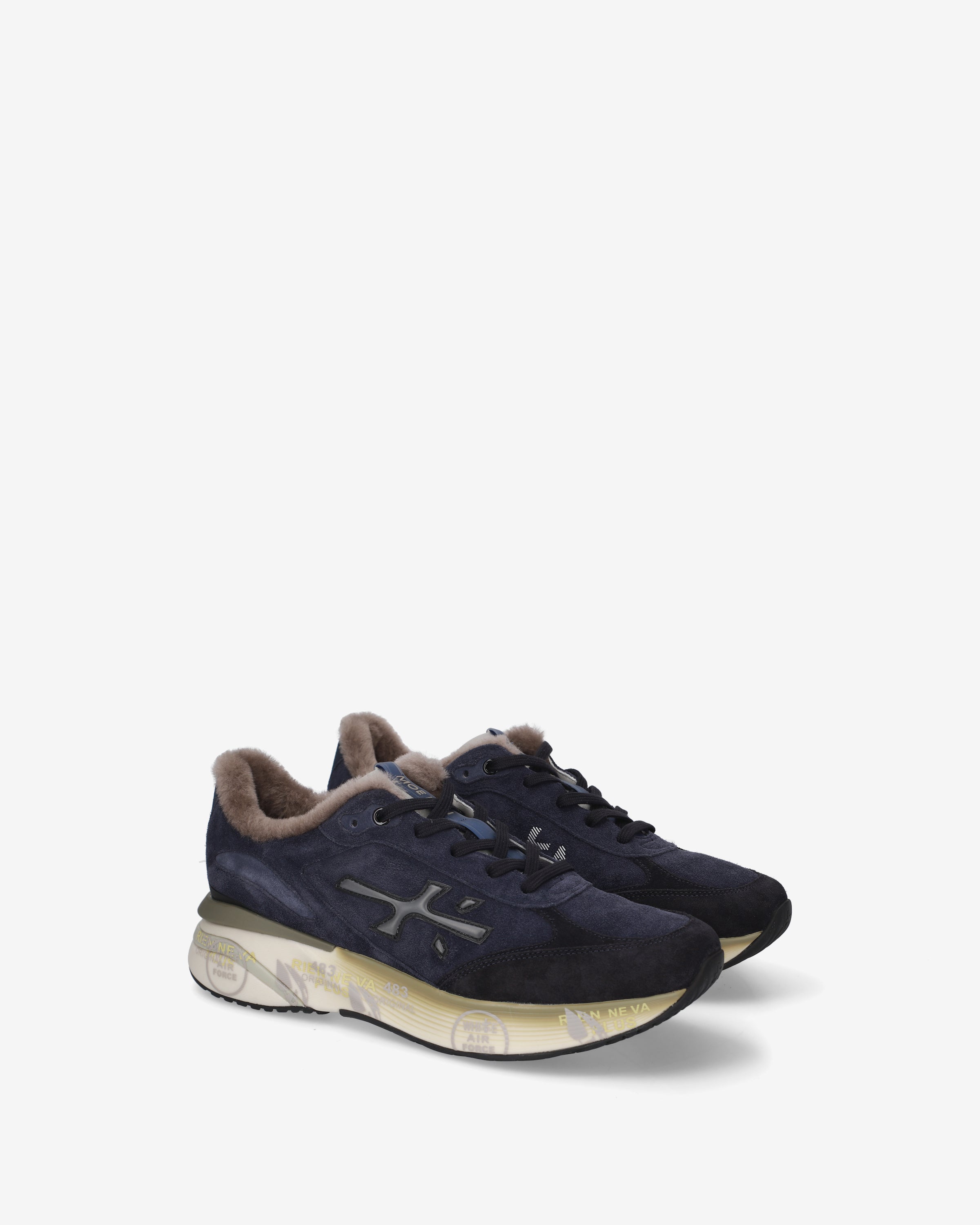 Premiata Moerun 7776M Sneakers Bleu Nuit Fourrée