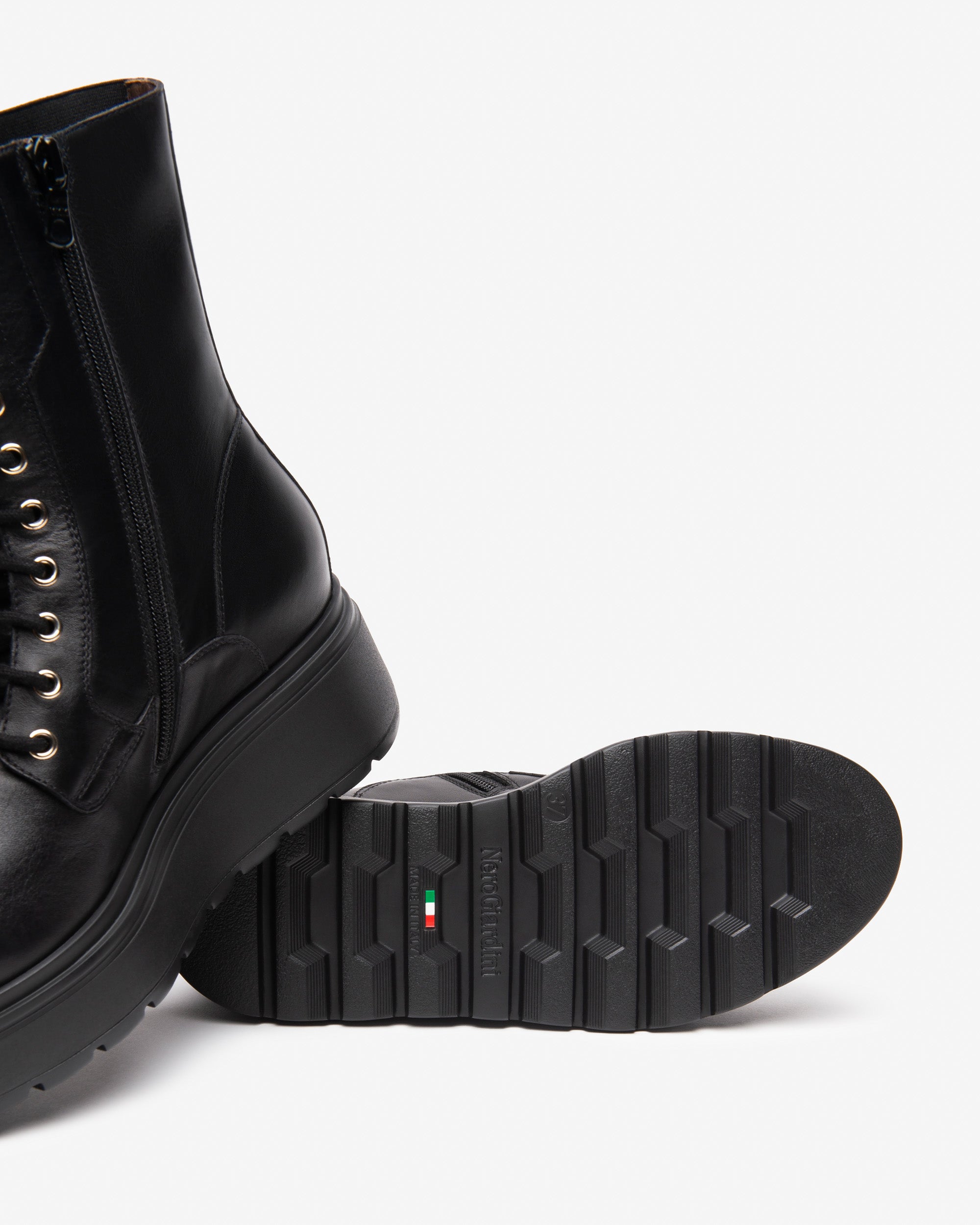 Nero Giardini Combat Boots rangers cuir femme hiver
