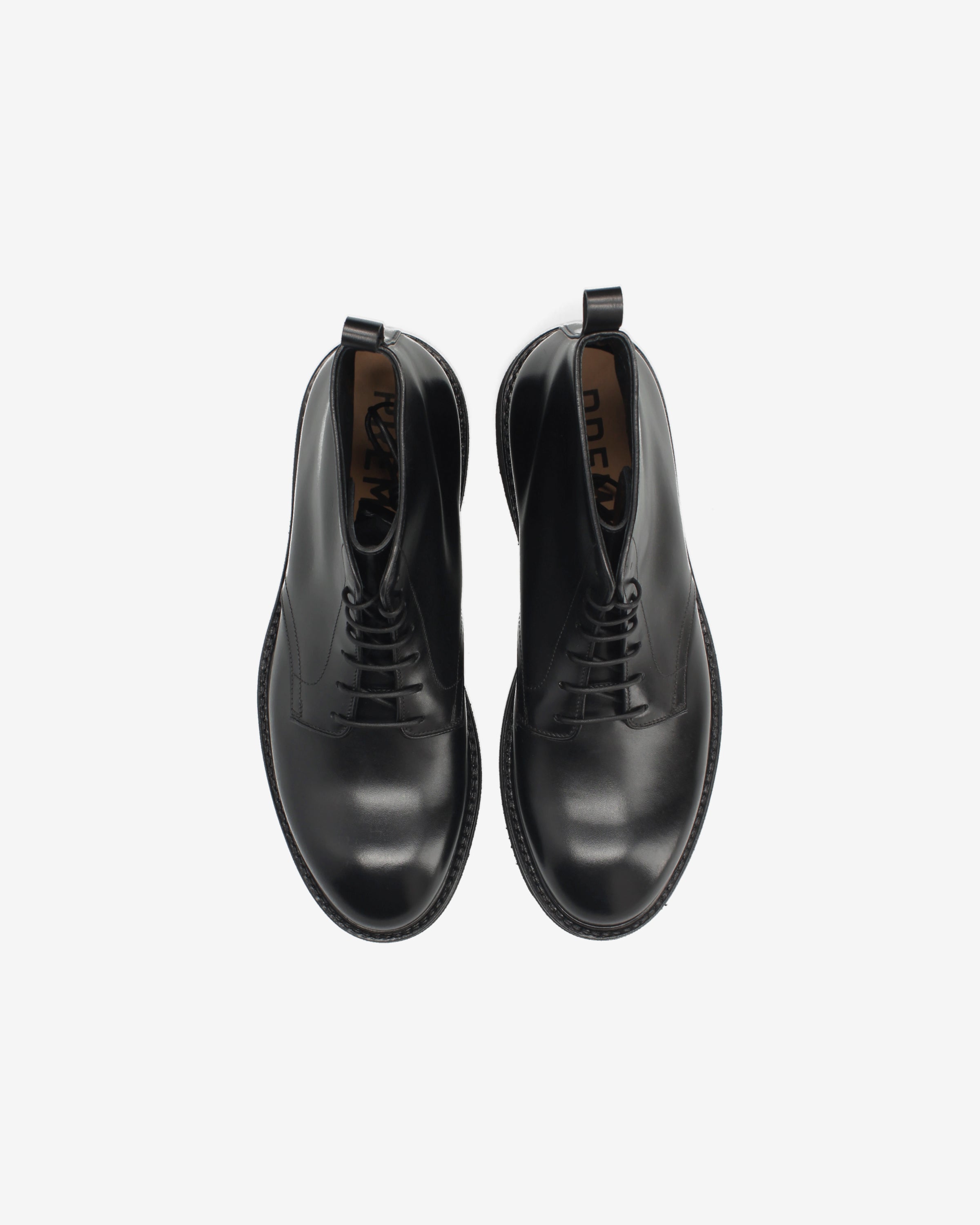 Premiata boots homme cuir noir cousu Goodyear