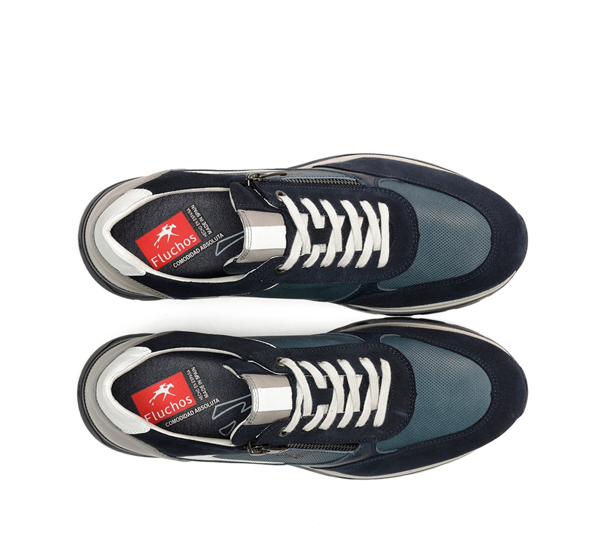 Fluchos Louis F1958 baskets bleu homme 42 cuir