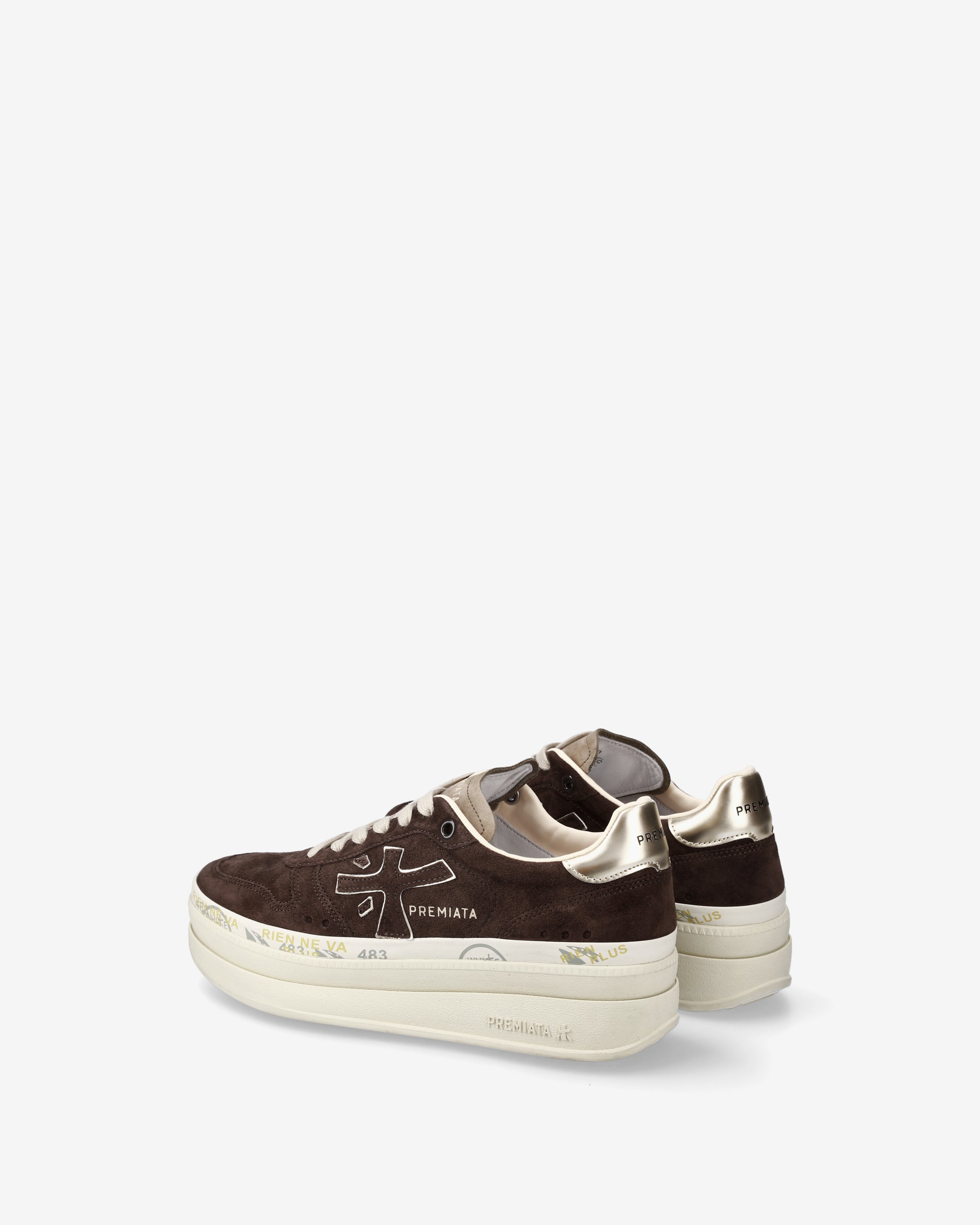 Premiata Micol 7894 Basket Daim Marron Femme