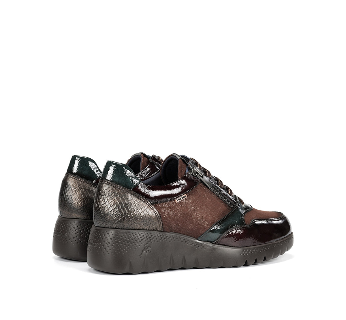Fluchos Live F2248 baskets marron femme compensée