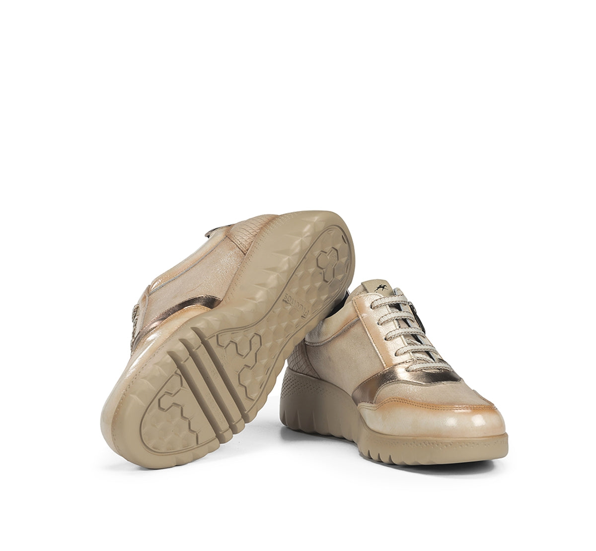 Fluchos Live F2248 baskets femme taupe compensé