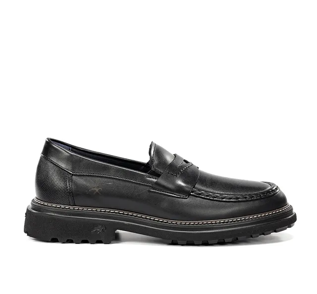 Fluchos Lincon F2058 mocassin homme noir cuir