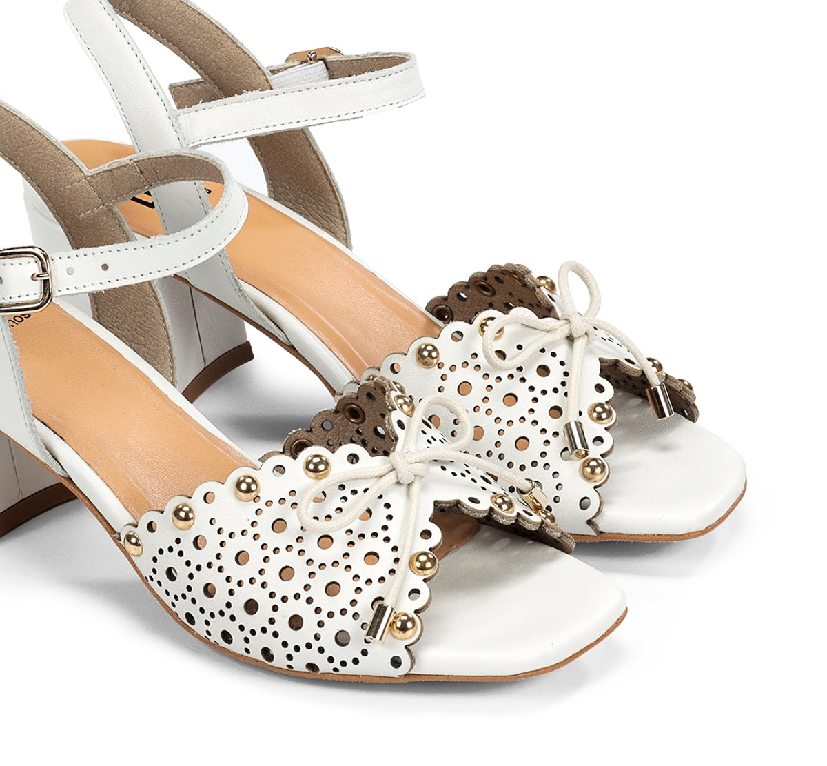 Dorking Larus D9457 sandale blanche femme talon