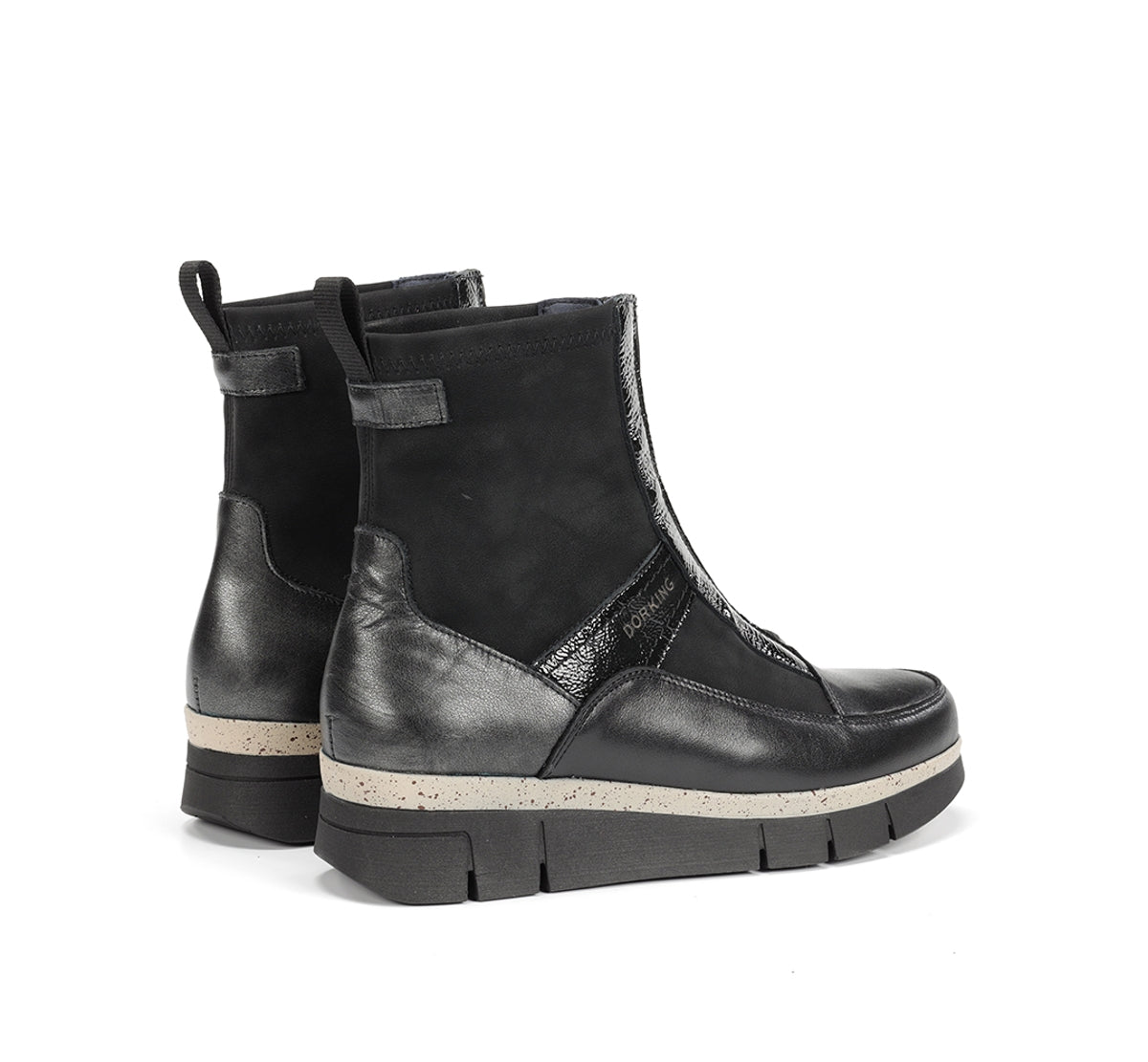 Dorking India D9331 bottines noir femme confort