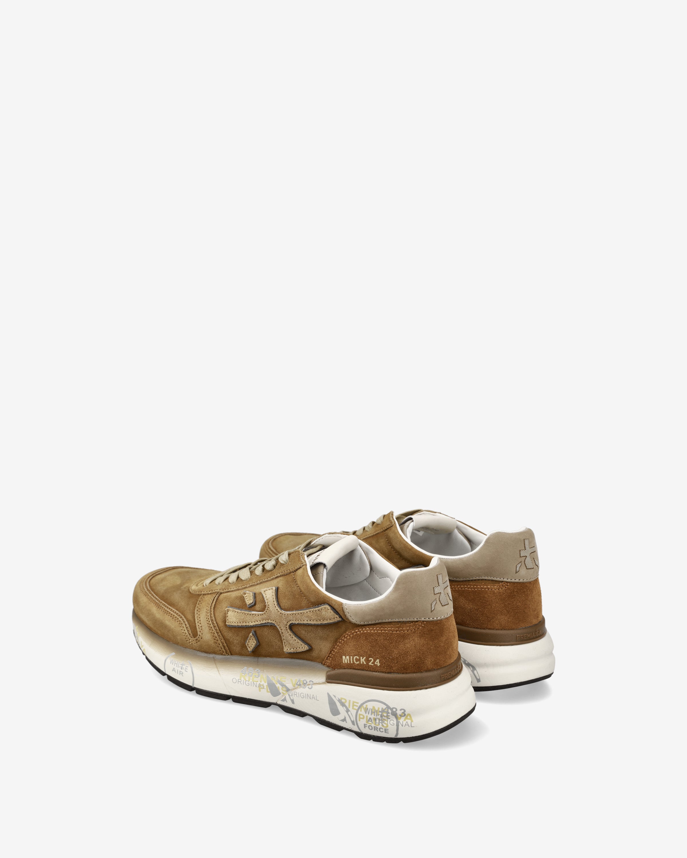Premiata Mick 7712 baskets homme daim beige tabac