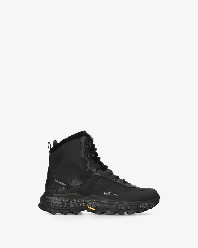 Premiata Trivor 509M Sneakers Noires Fourrure Vibram