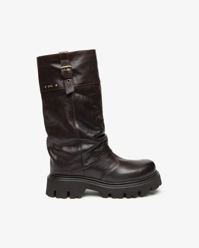 Nero Giardini Boots cuir femme bottes talon 55 mm
