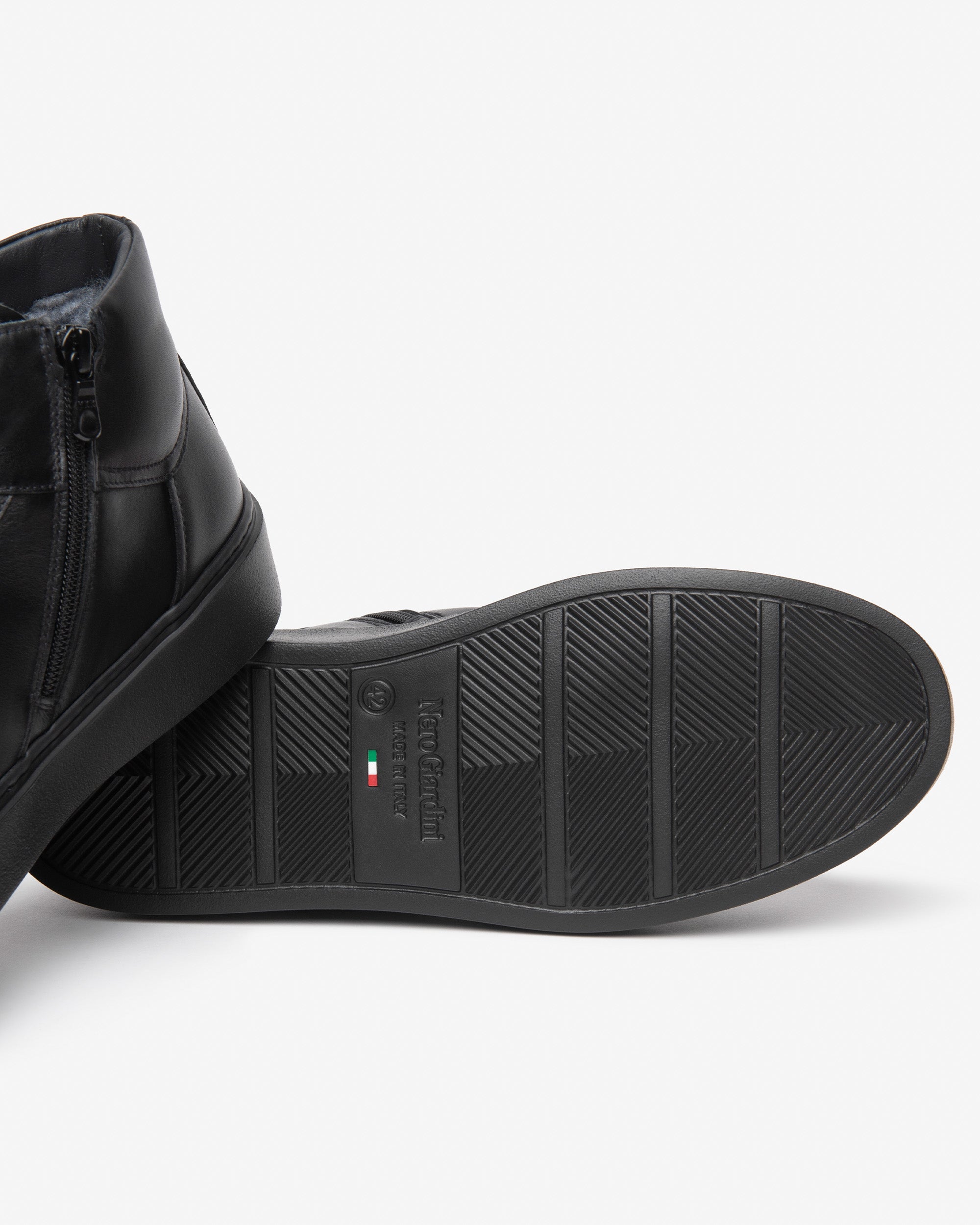 Nero Giardini Sneakers montantes cuir homme 39-46 zip