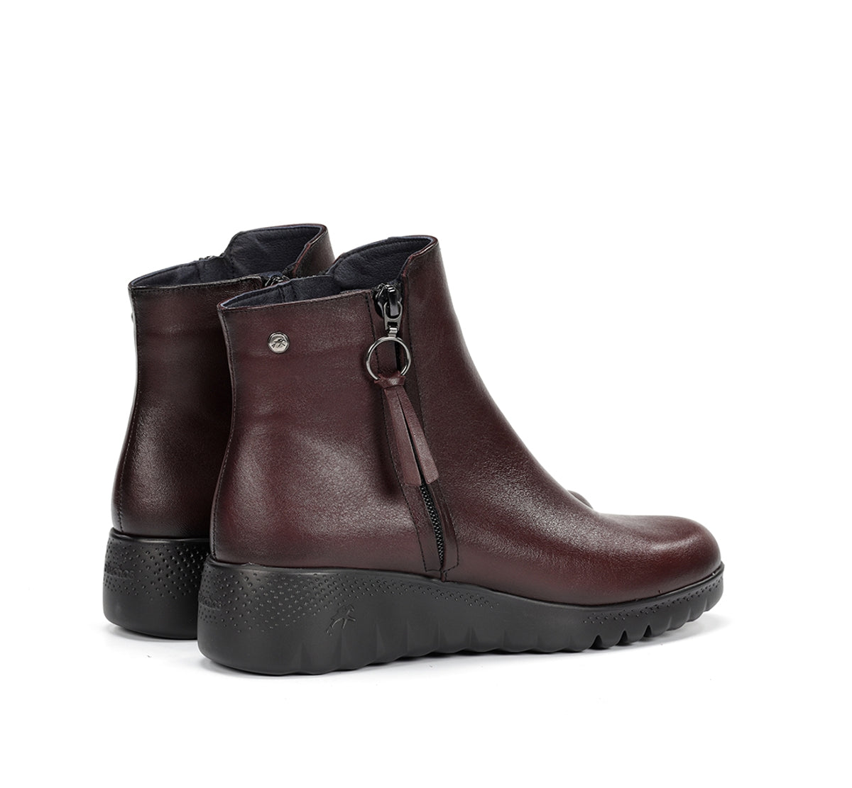 Fluchos Live F2100 bottines femme bordeaux compensées