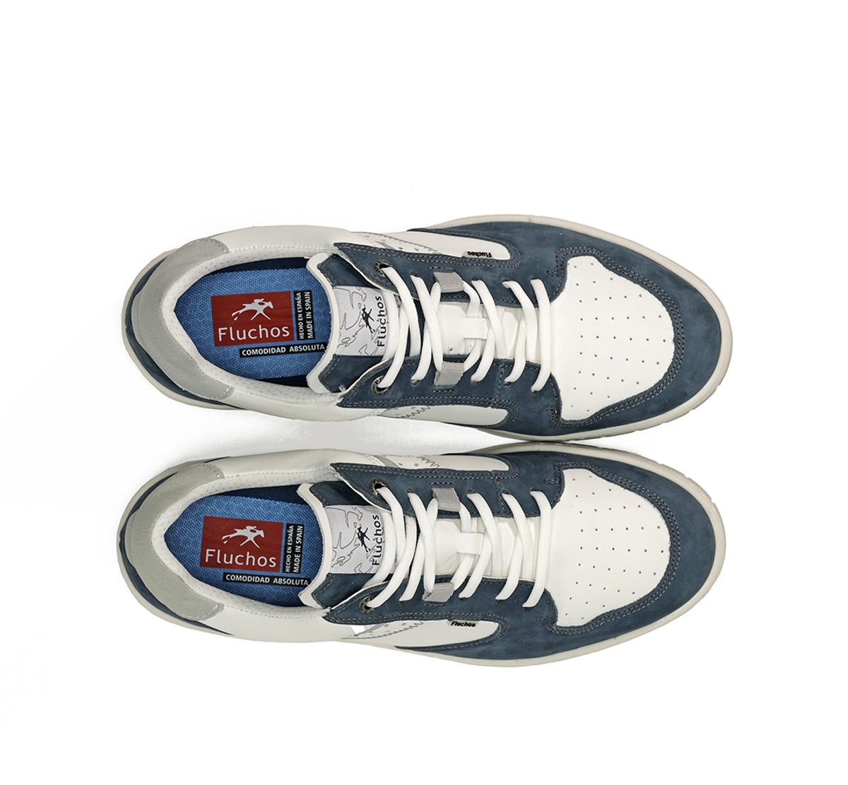 Fluchos Roger F1954 baskets homme bleu cuir