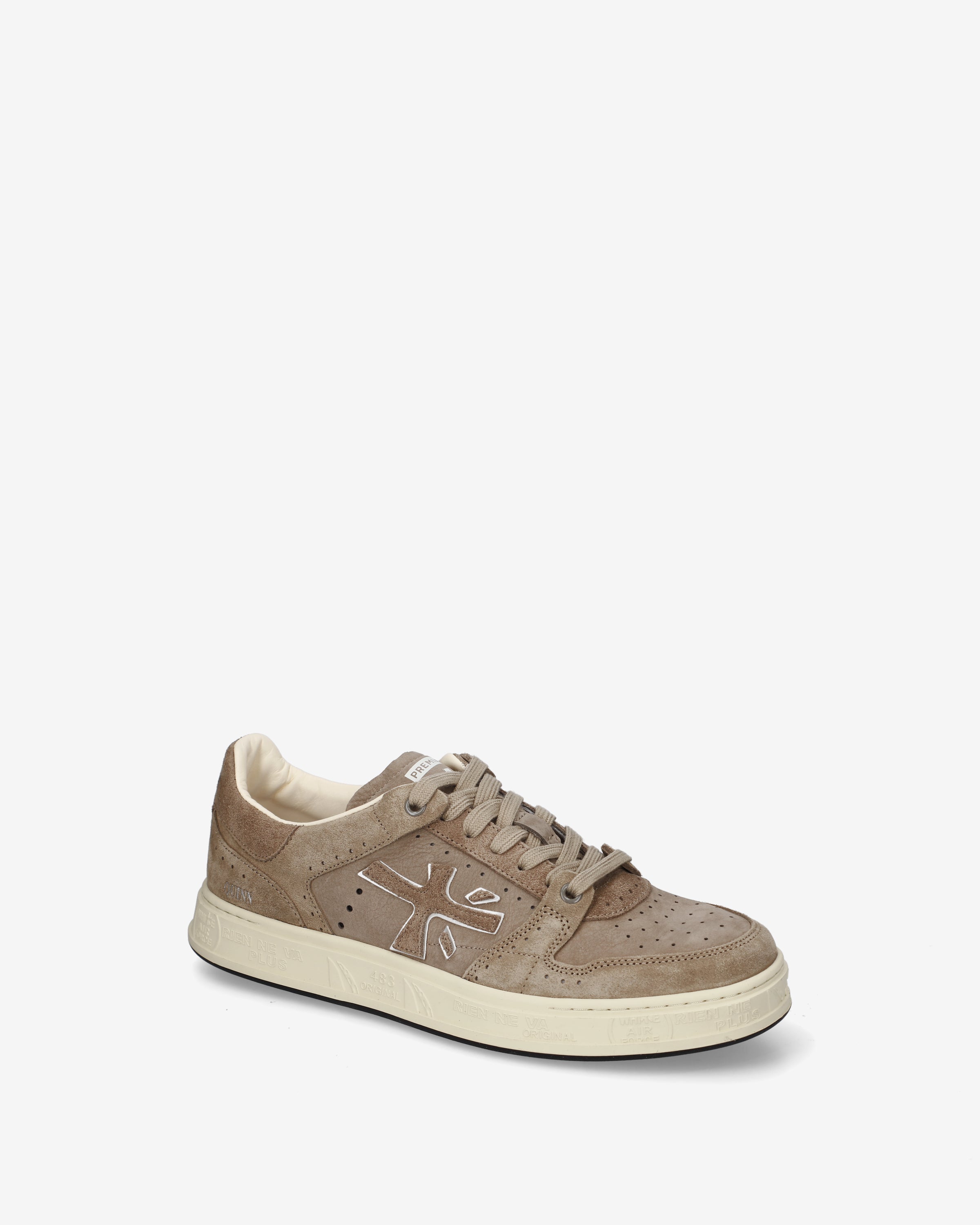 Premiata Quinn 8652 baskets beige cuir et daim