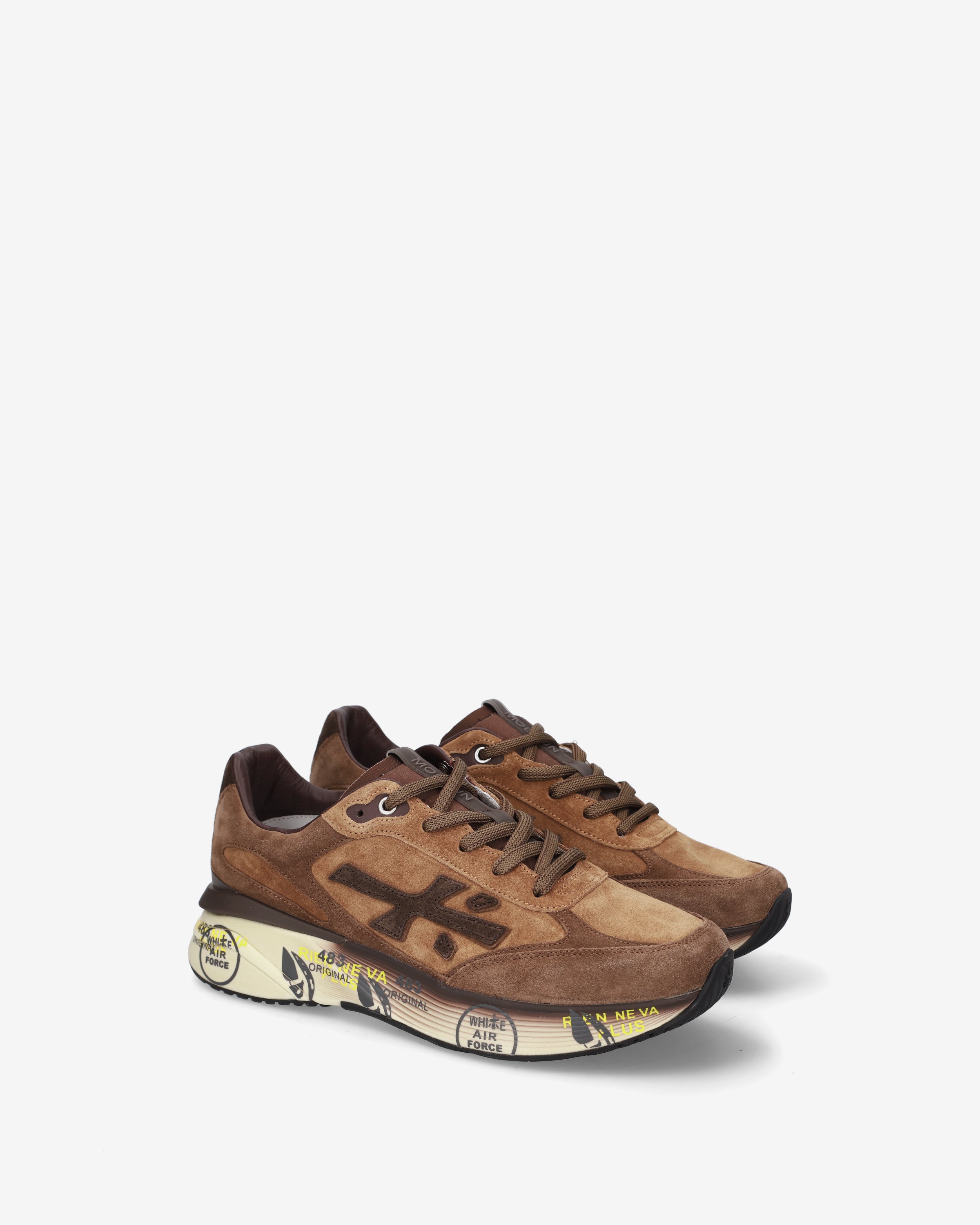 Premiata Moerun 8539 baskets homme marron daim