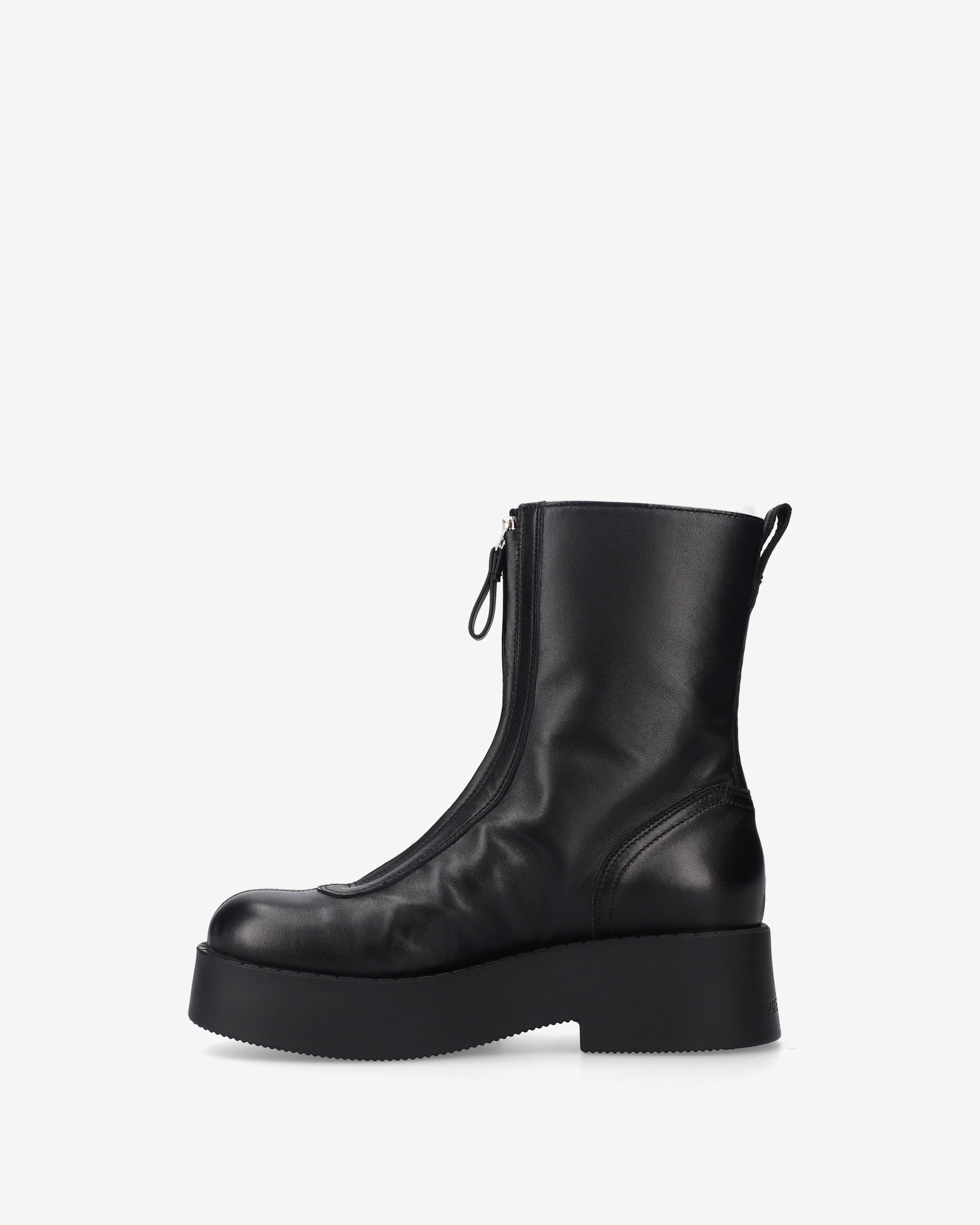 Premiata Boots bottines cuir noir plateforme zip