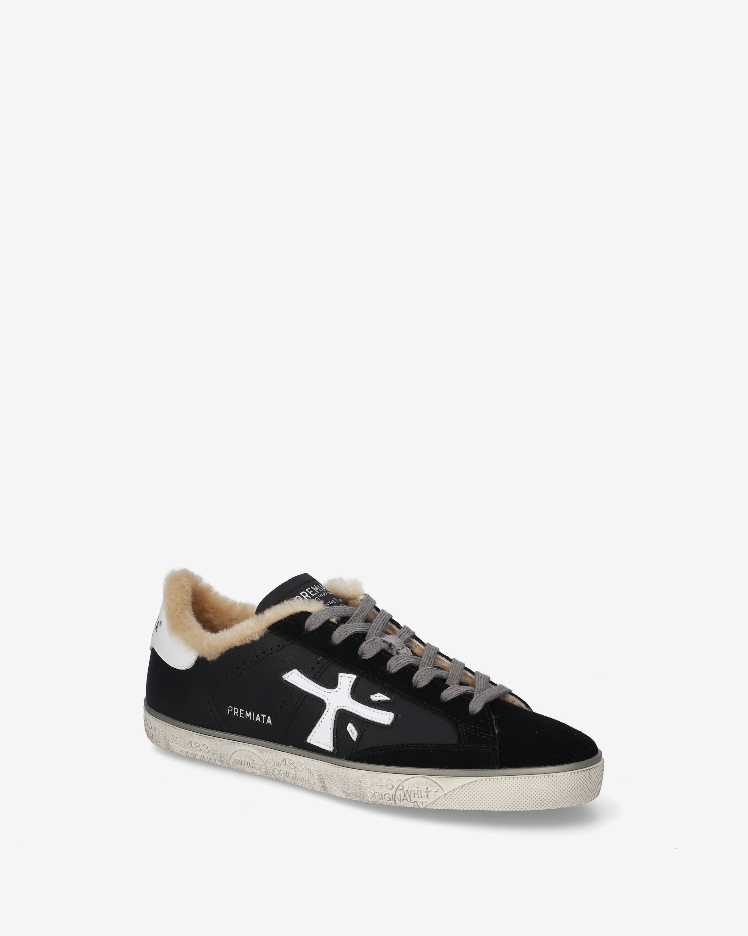 Premiata Steven 5439M baskets noir homme cuir