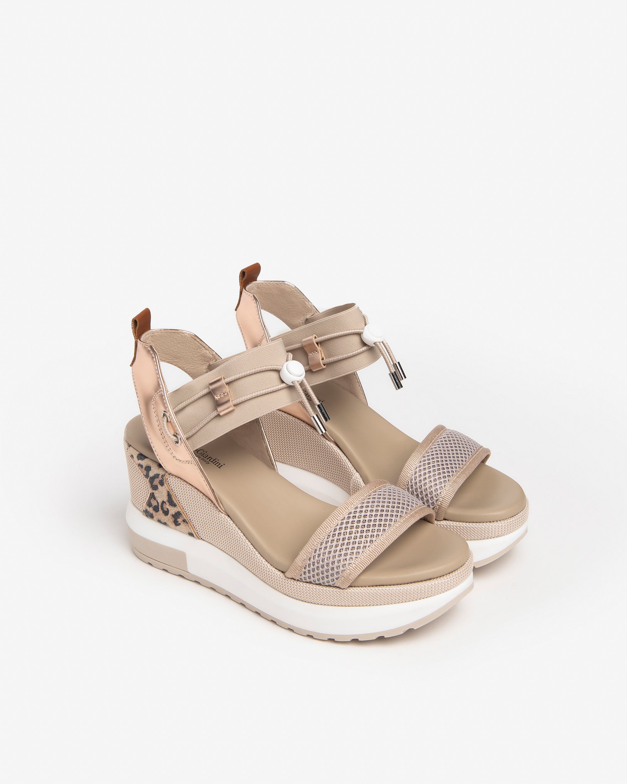 Nero Giardini Sandals sandales toile léopard compensées 38