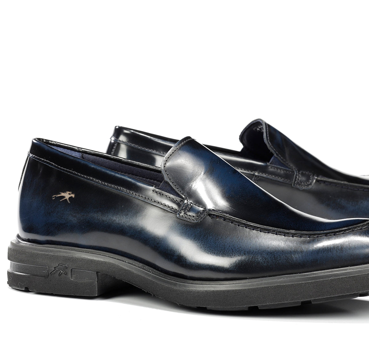 Fluchos Belgas F1223 mocassins bleu homme cuir