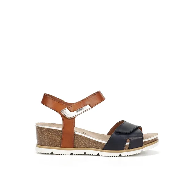 Fluchos Dorking Gold D9512 sandales bleu compensées