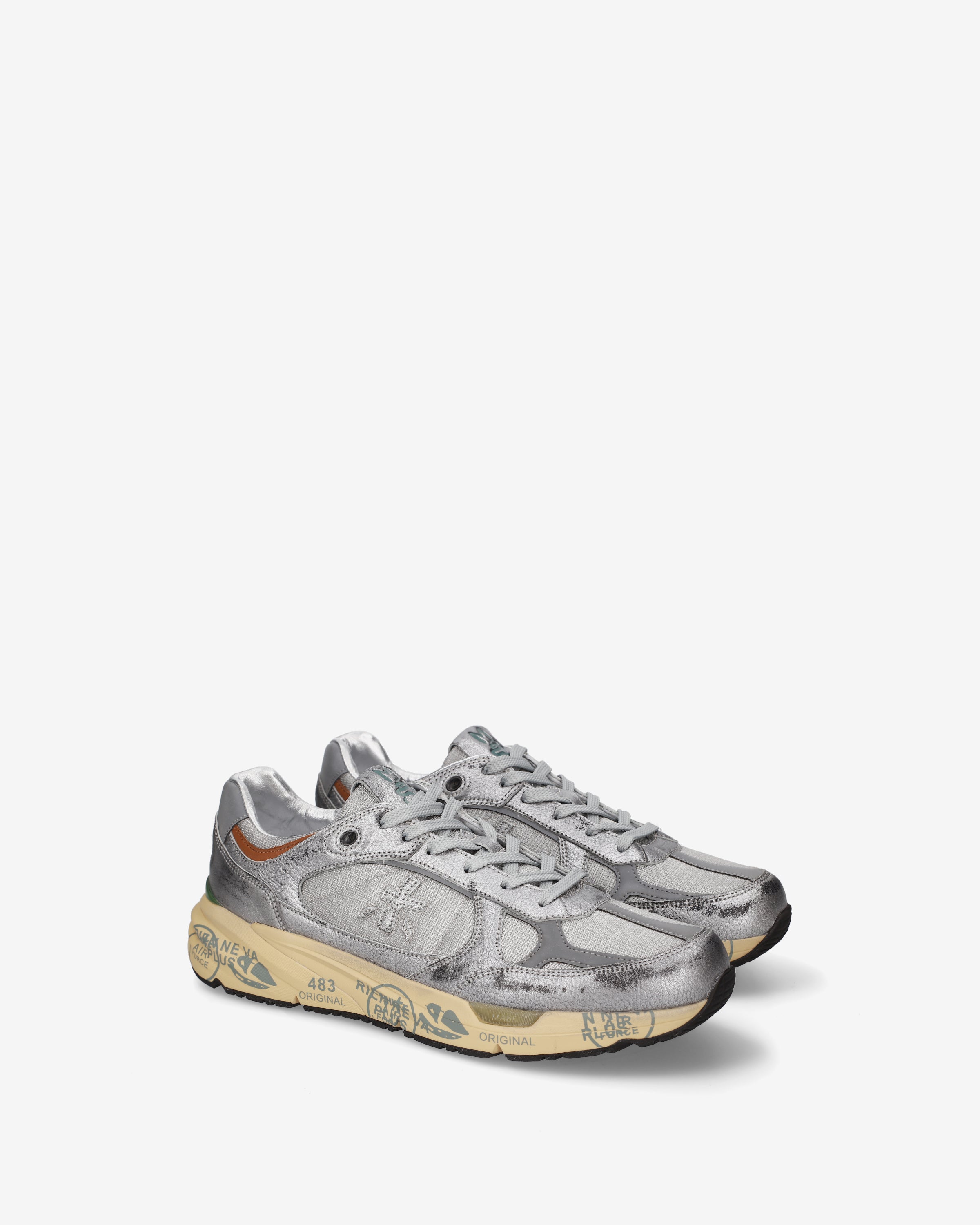 Premiata Mase25 8635 baskets argent olive