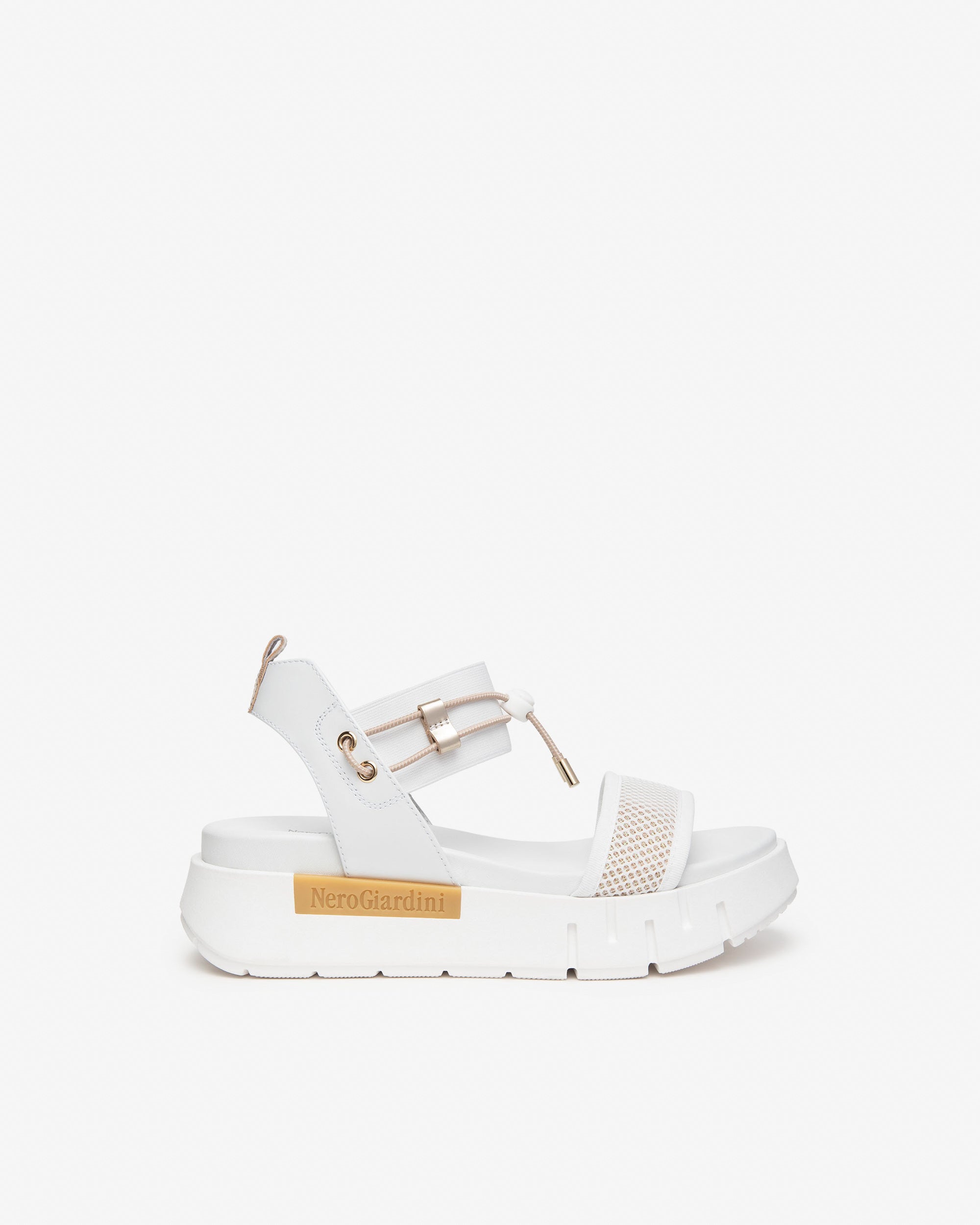 Nero Giardini Sandals sandales femme cuir toile compensées