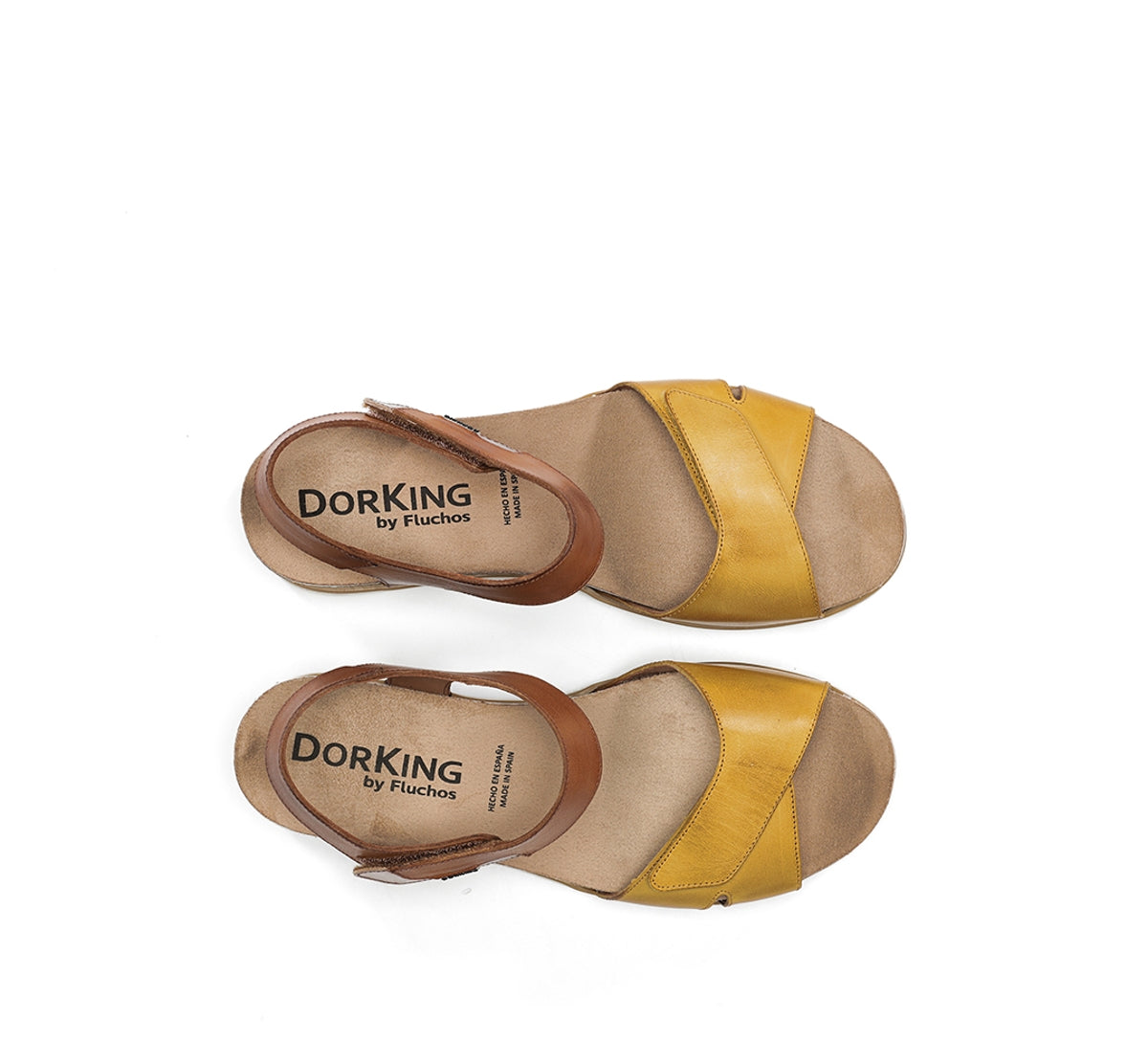 Dorking by Fluchos Gold D9512 sandales jaune femme