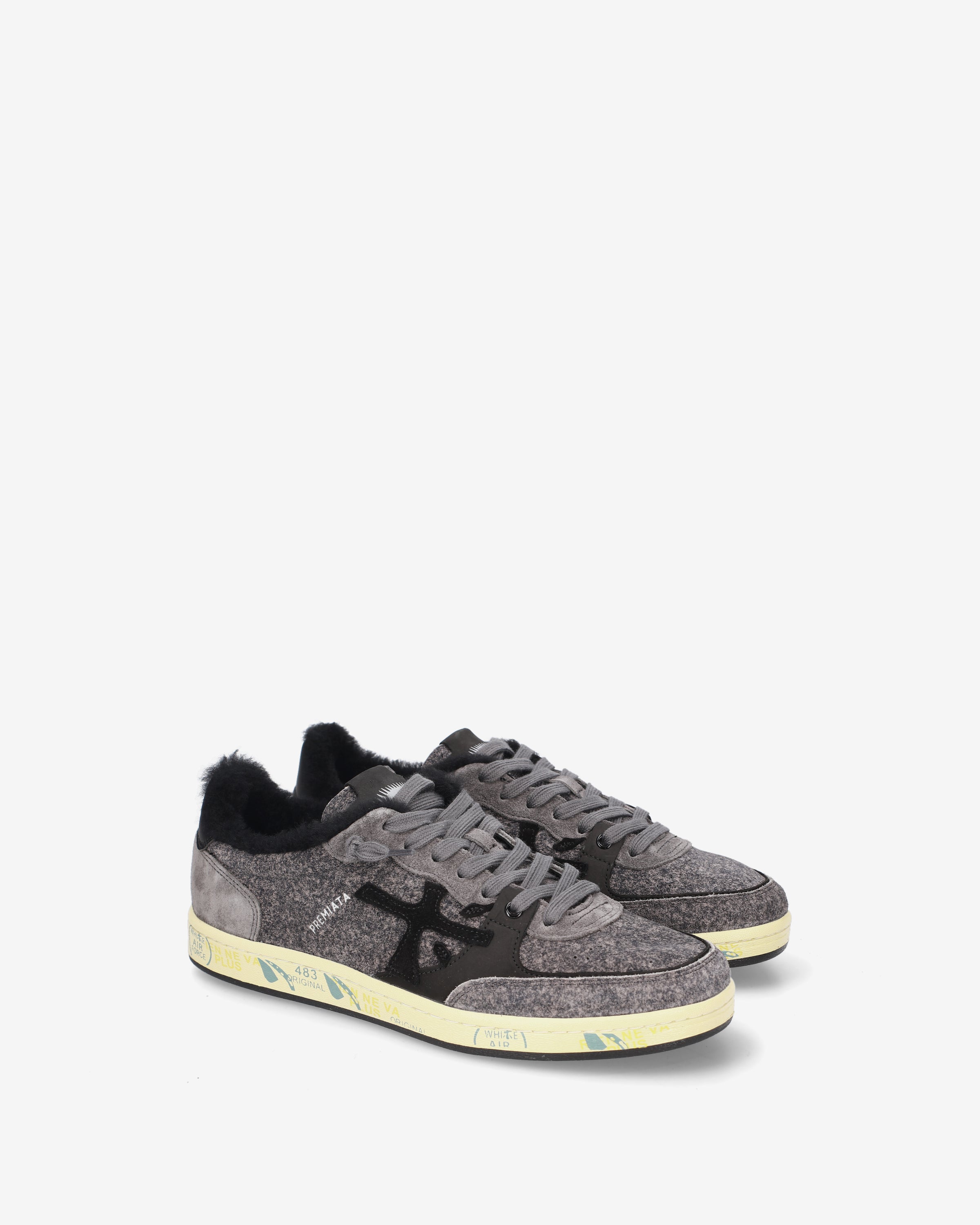 Premiata Bskt Clay 8713M sneakers homme daim gris