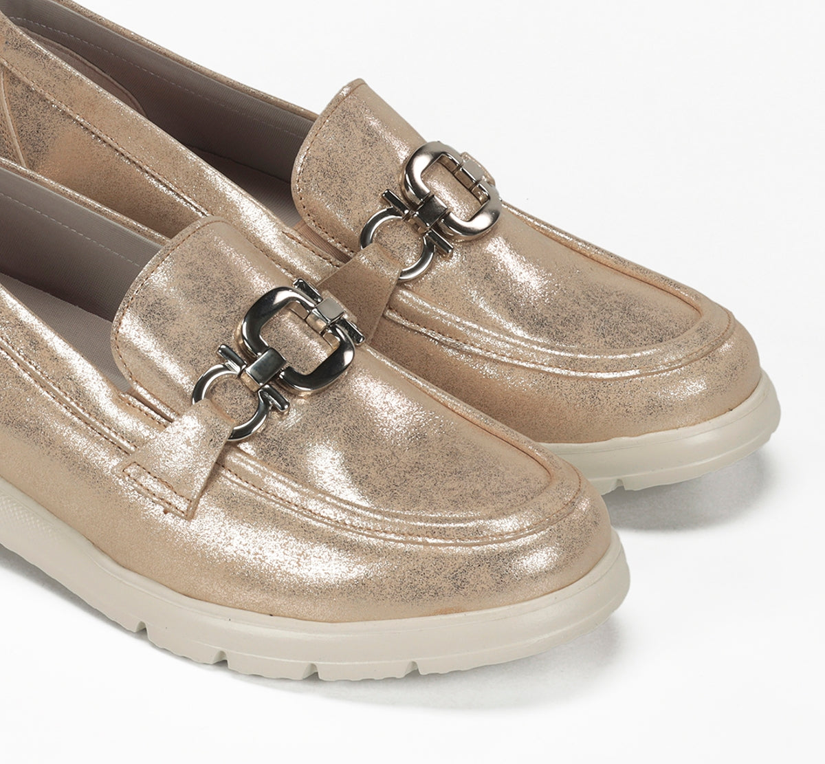 Fluchos Gladis F2282 mocassins femme doré cuir