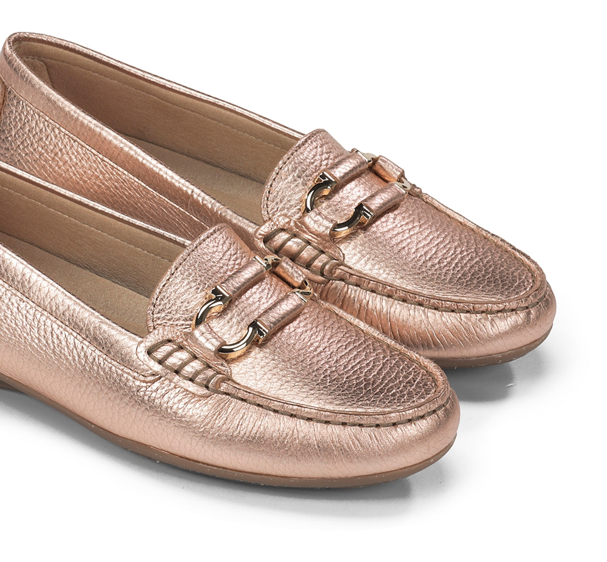 Fluchos Bruni F2156 mocassins femme nude cuir