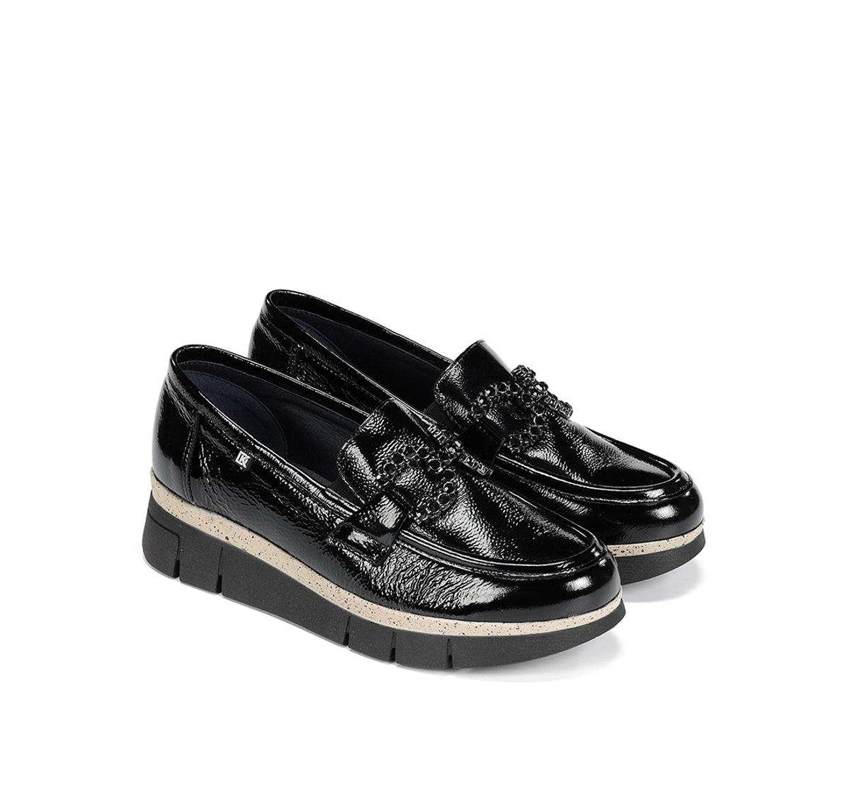 Fluchos Dorking India D9325 mocassins femme noir