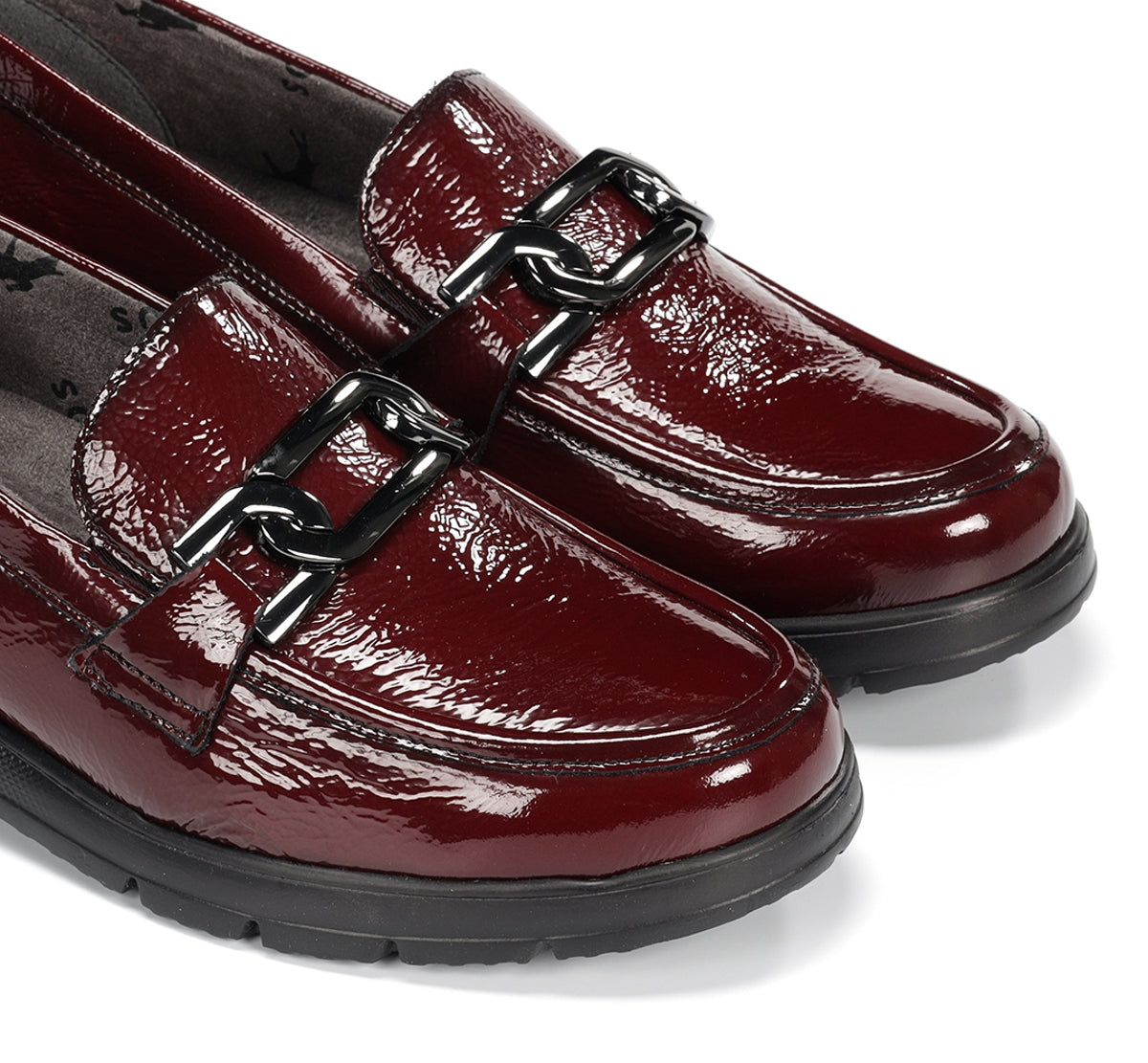 Fluchos Gladis F1794 mocassins femme rouges cuir confort