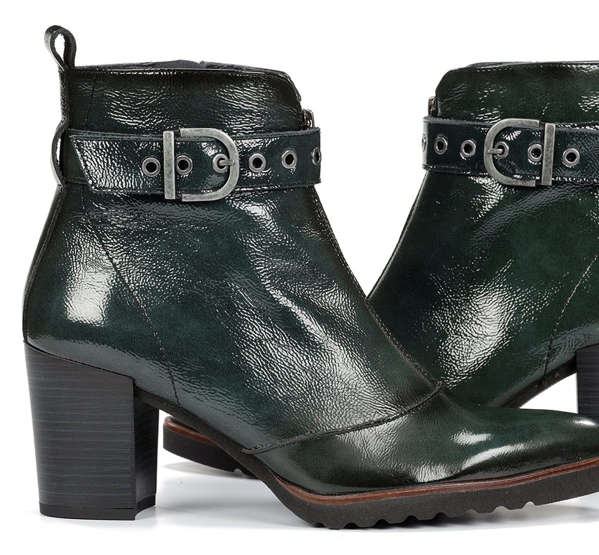 Dorking Thais D8300 bottines vert femme talon