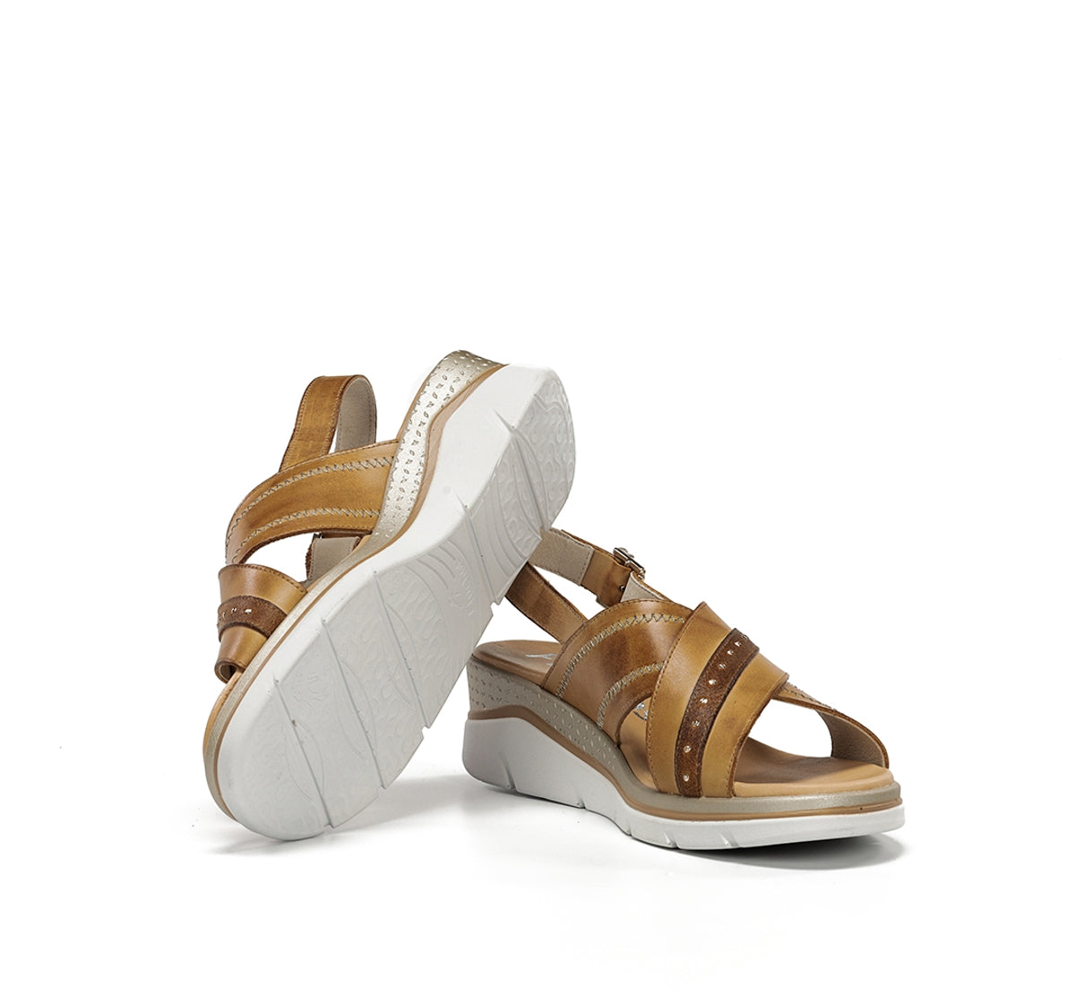 Fluchos Fire F2428 sandale marron compensée boucle
