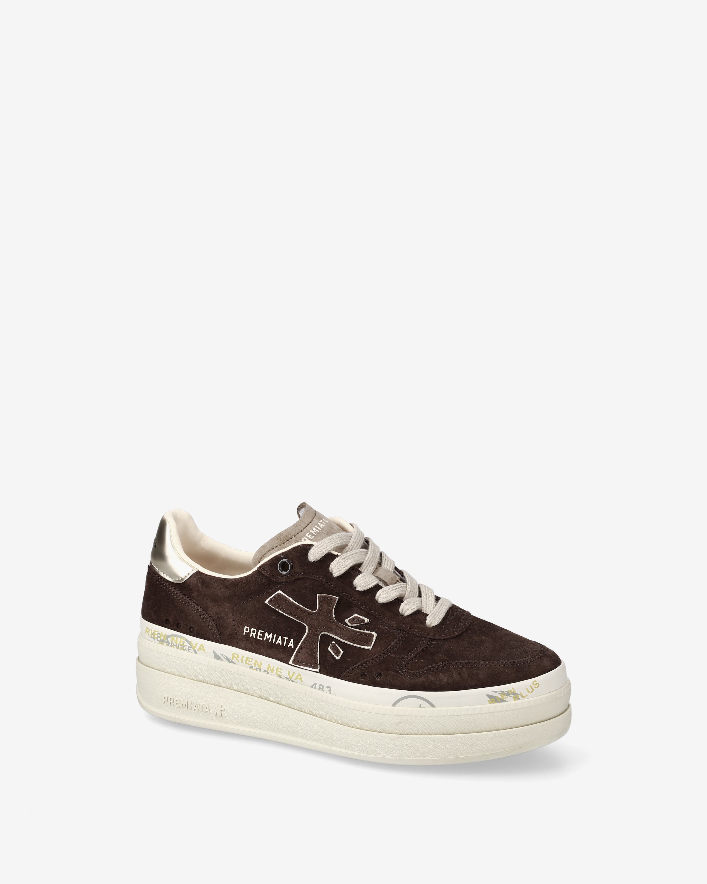Premiata Micol 7894 Basket Daim Marron Femme