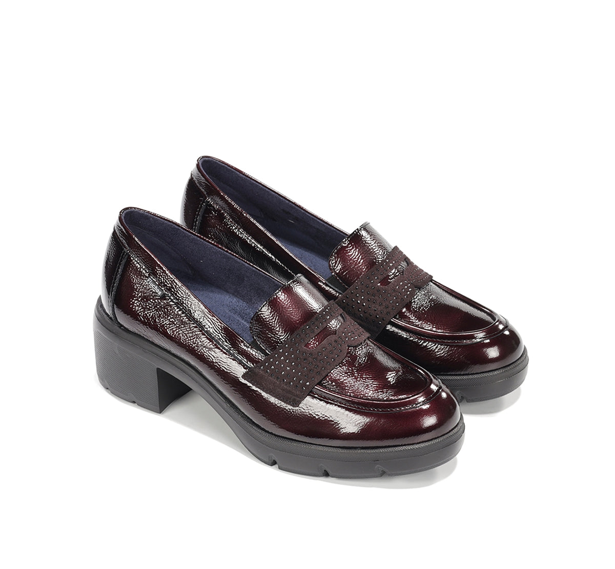 Fluchos Fugaz F2517 Mocassin Bordeaux Femme Track