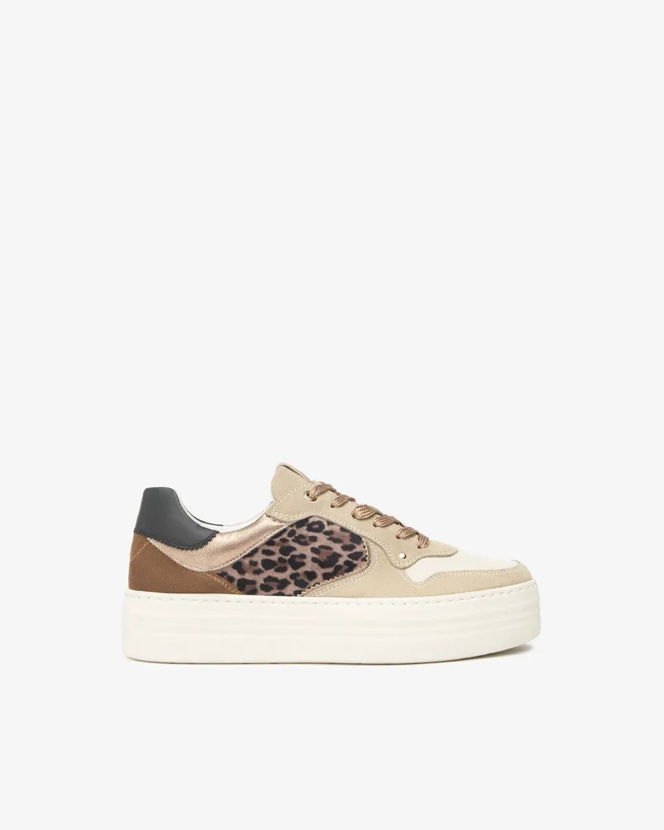 Nero Giardini Sneakers basket daim cuir technique femme