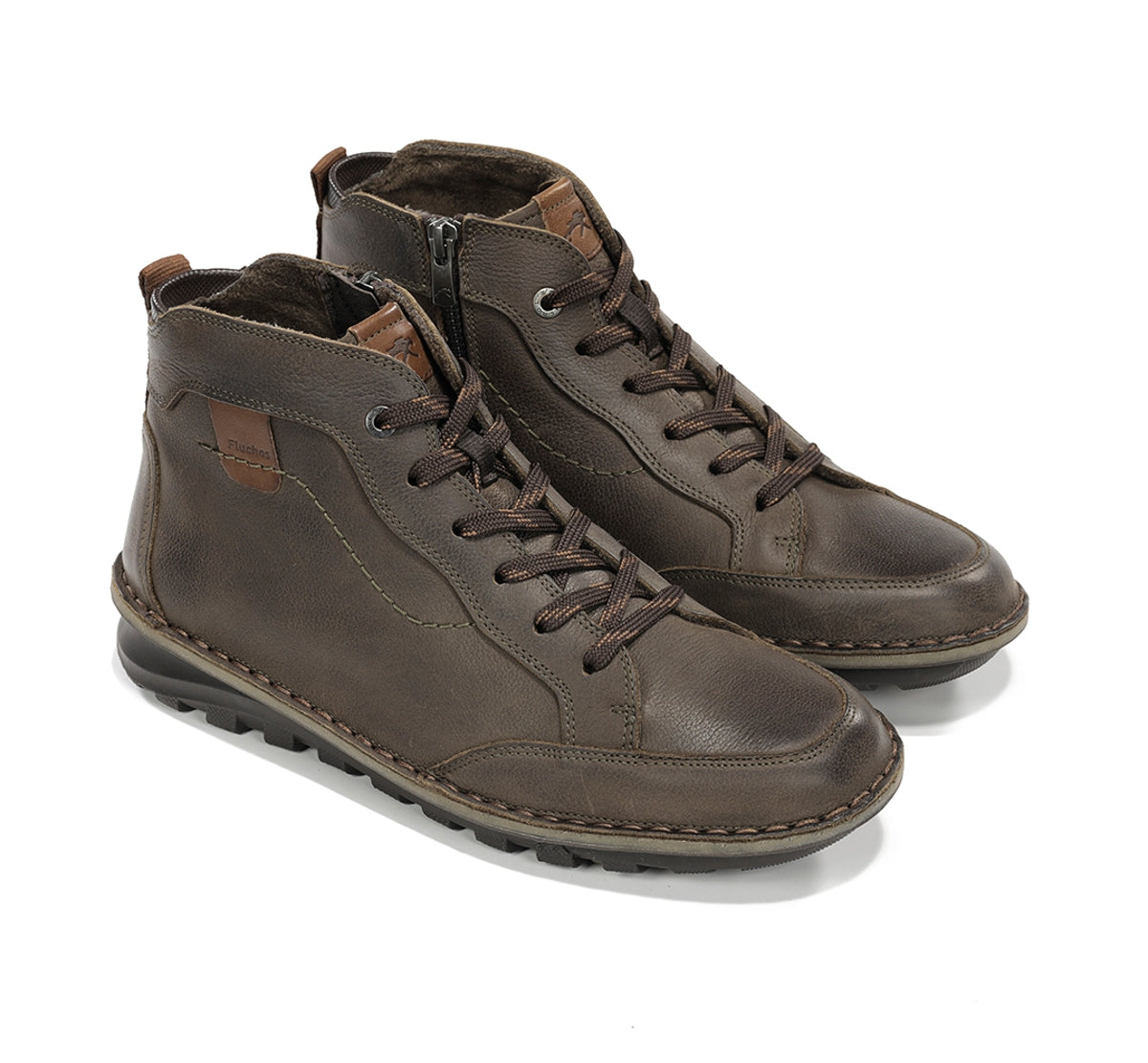 Fluchos Alvin F2261 bottine vert cuir à lacets