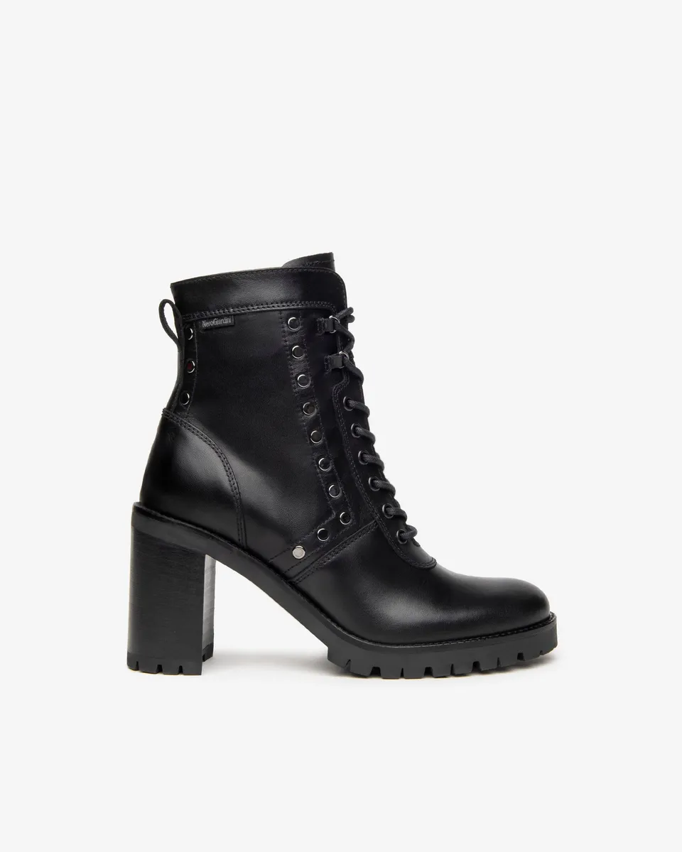 Nero Giardini Combat Boots Rangers Femme Cuir Noir 38