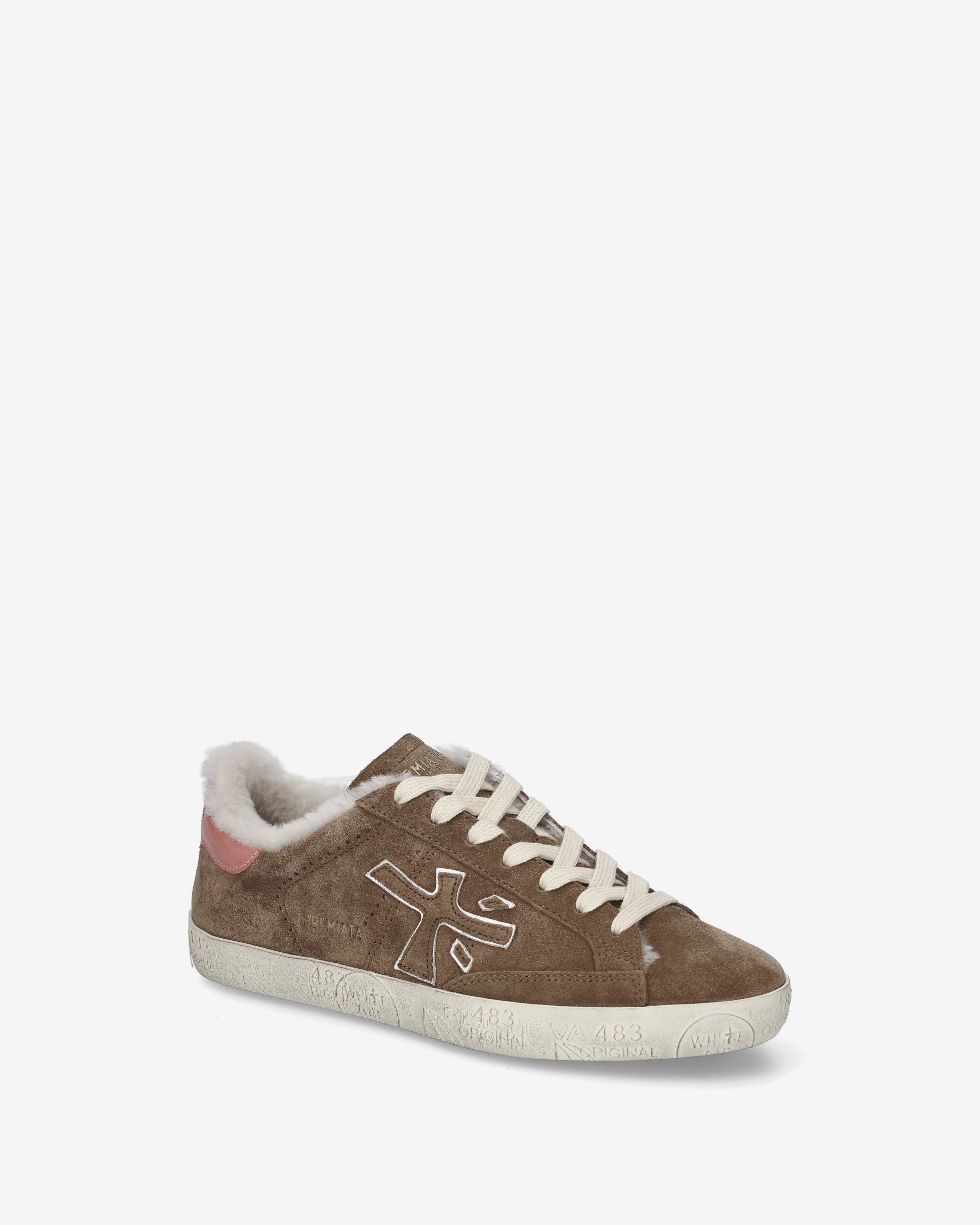 Premiata Stevend 8485m baskets daim marron rose