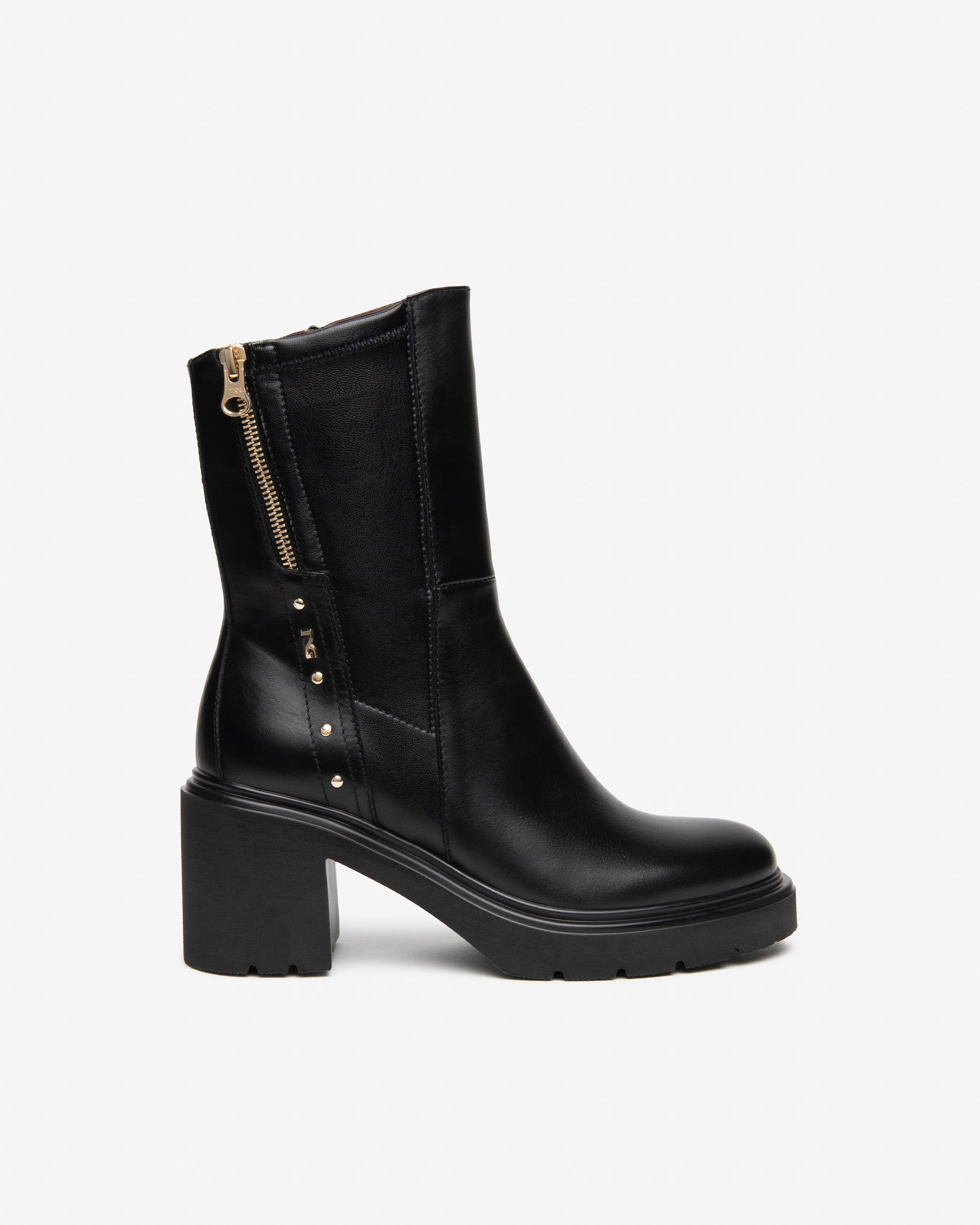 Nero Giardini Ankle Boots Bottines cuir talon 8,5 cm zip